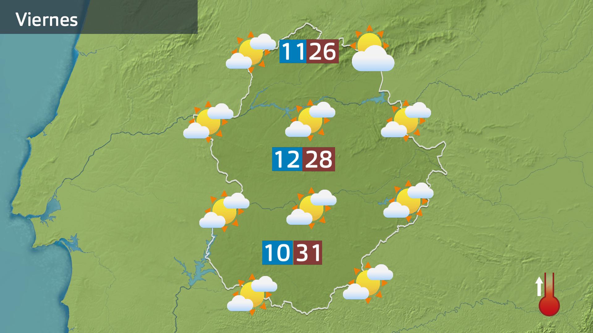 Mapa de previsión del viernes 17 de abril