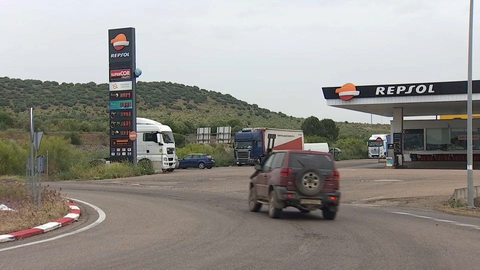 Gasolinera en Extremadur.