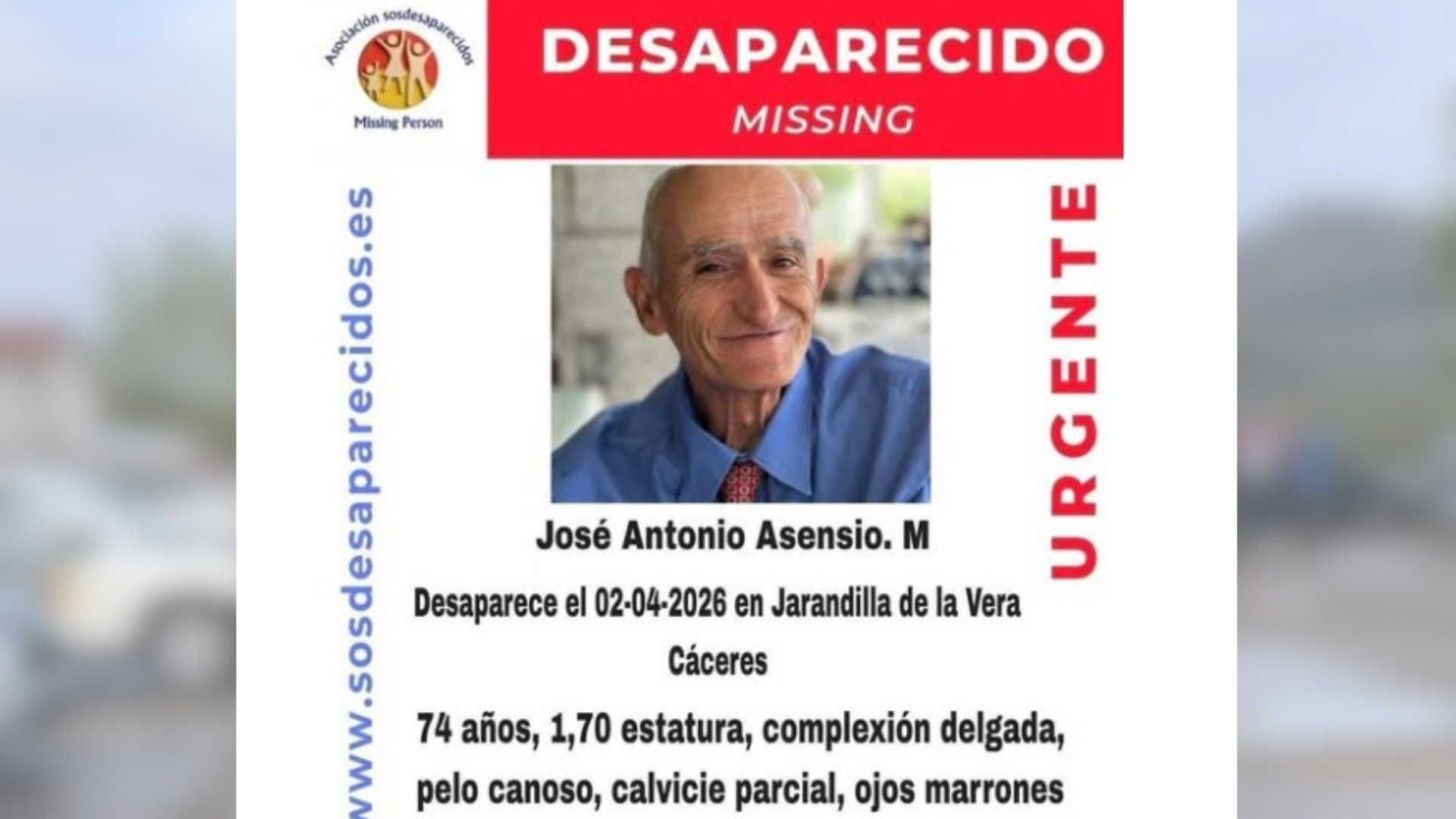 Batida búsqueda desaparecido José Antonio Asensio. Jarandilla de la Vera