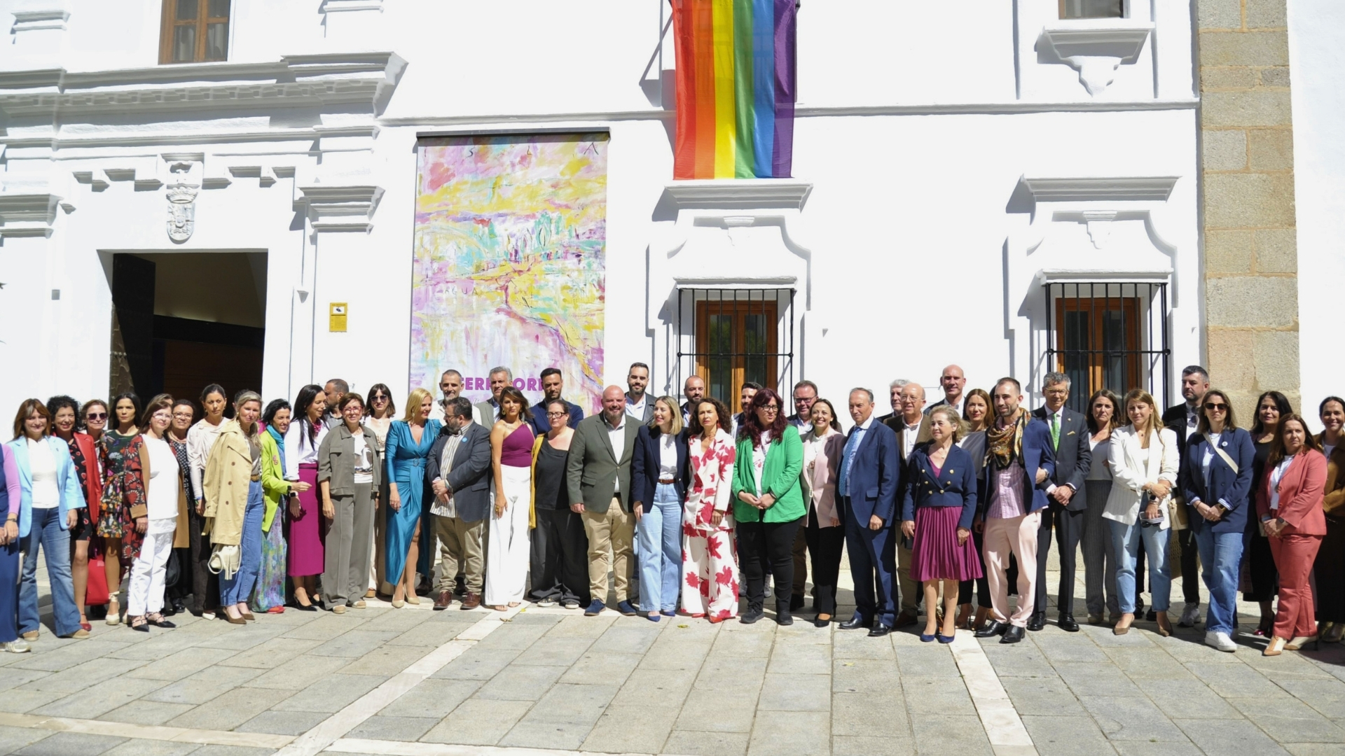 Acto institucional en la Asamblea de Extremadura por el Día Internacional contra la Homofobia, Lesbofobia, Transfobia y Bifobia