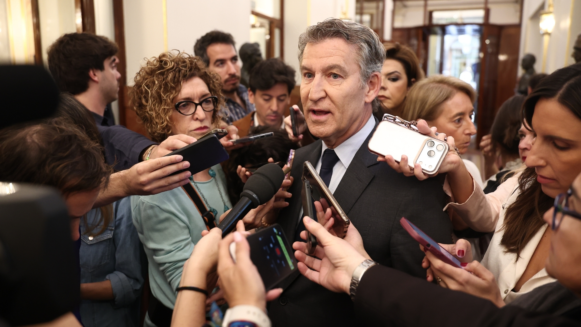 El presidente del PP, Alberto Núñez Feijóo