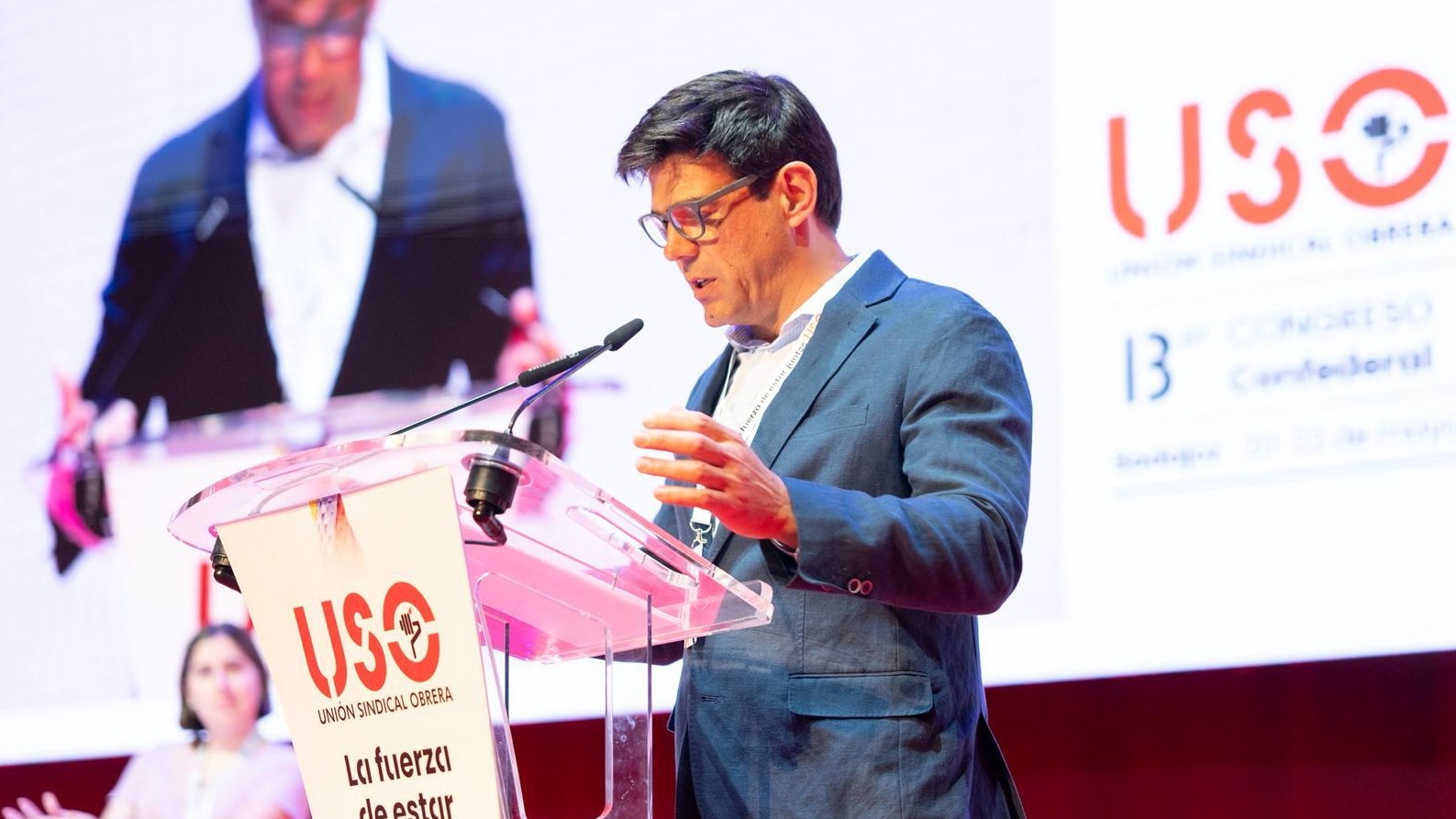 Joaquín Pérez, secretario general de USO.