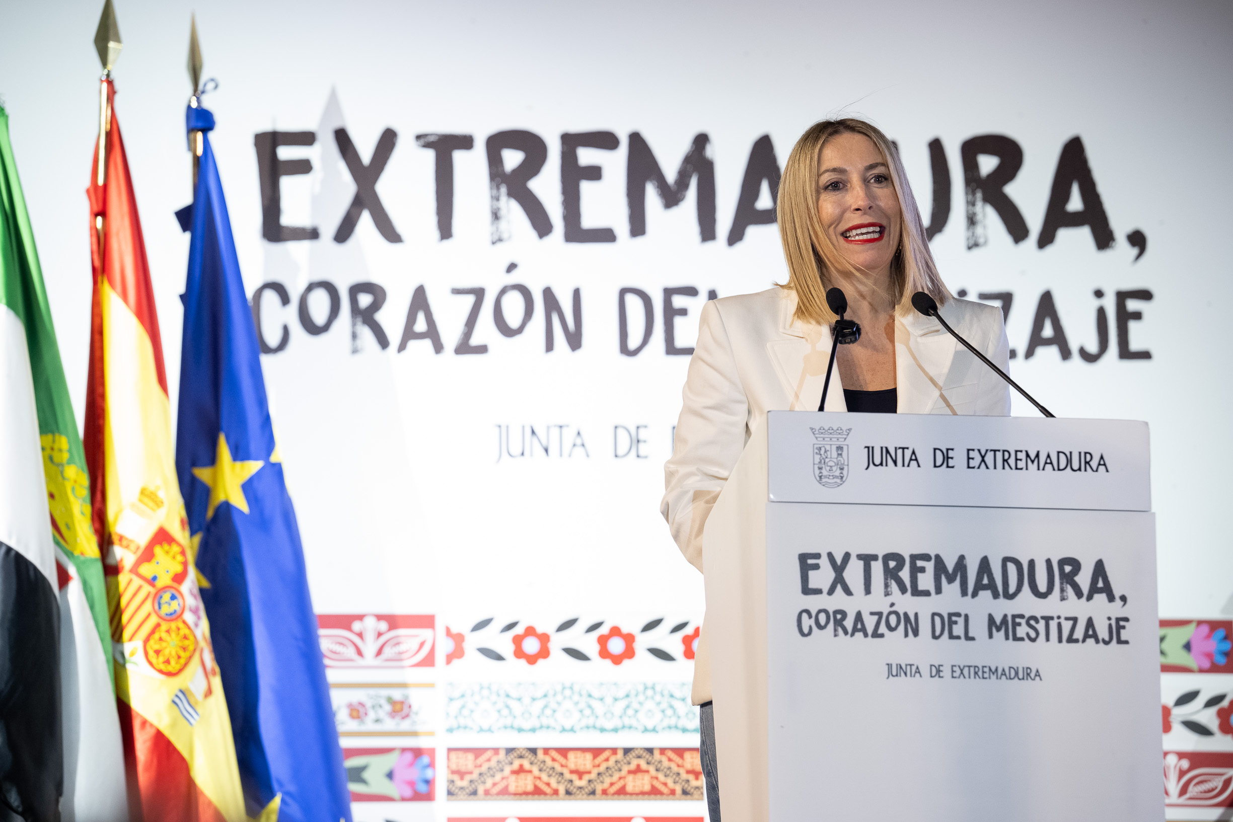 La presidenta de la Junta de Extremadura, María Guardiola.