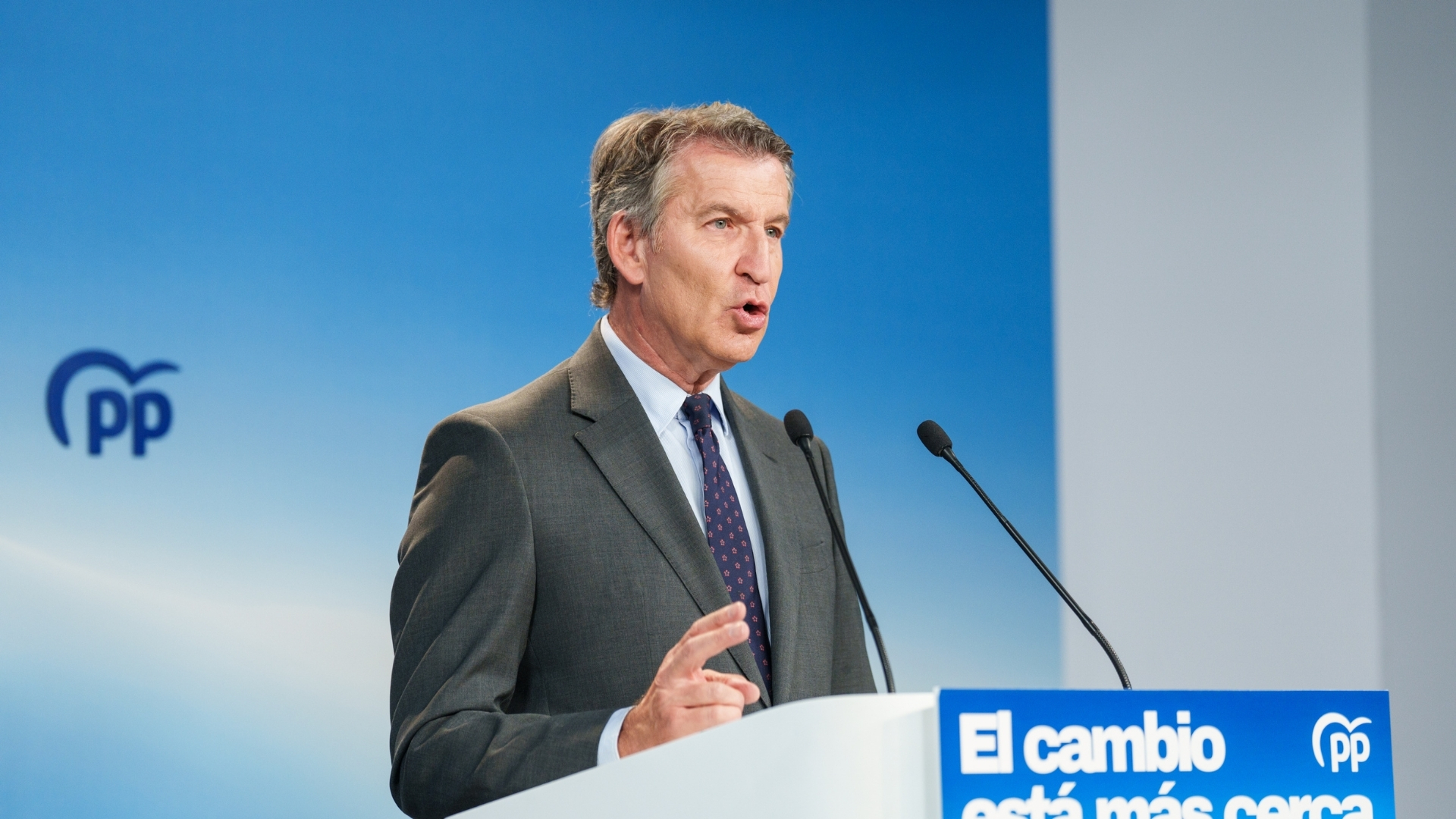 El presidente del Partido Popular, Alberto Núñez Feijóo