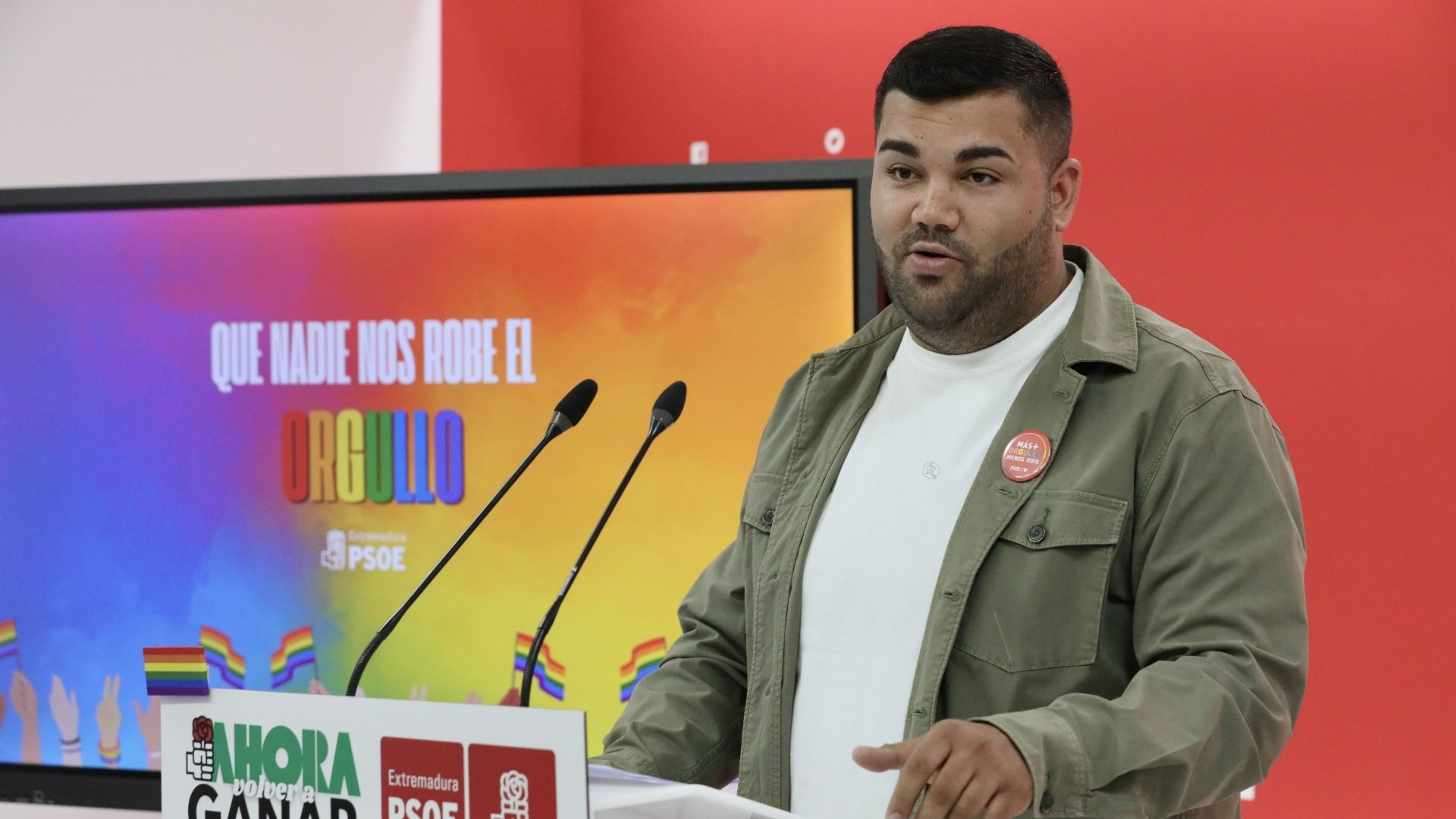 Secretario de Movimientos Sociales, Diversidad y LGTBI del PSOE de Extremadura, Fede González Trinidad.
