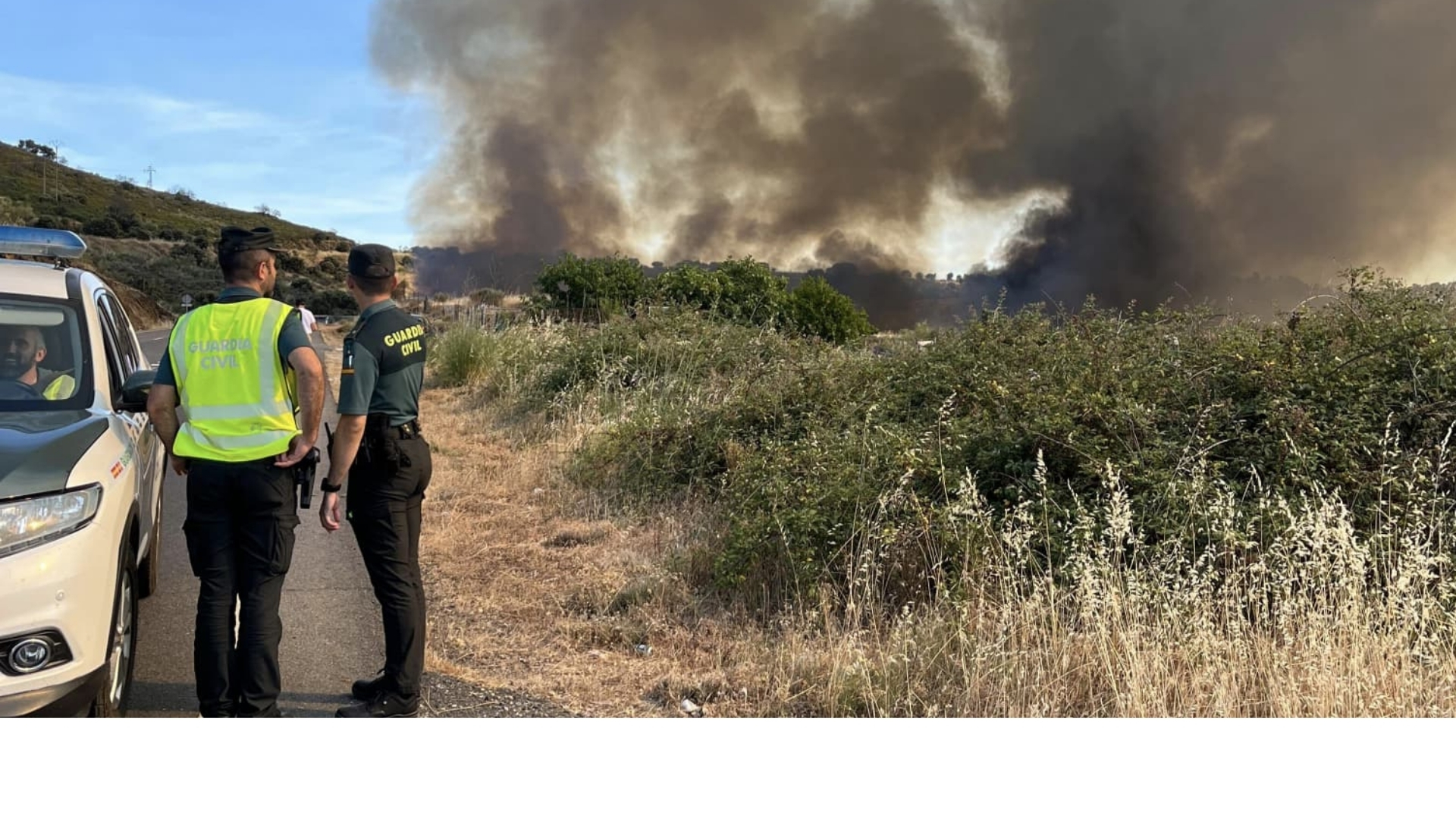 Incendio entre las localidades cacereñas de Plasencia y Malpartida de Plasencia