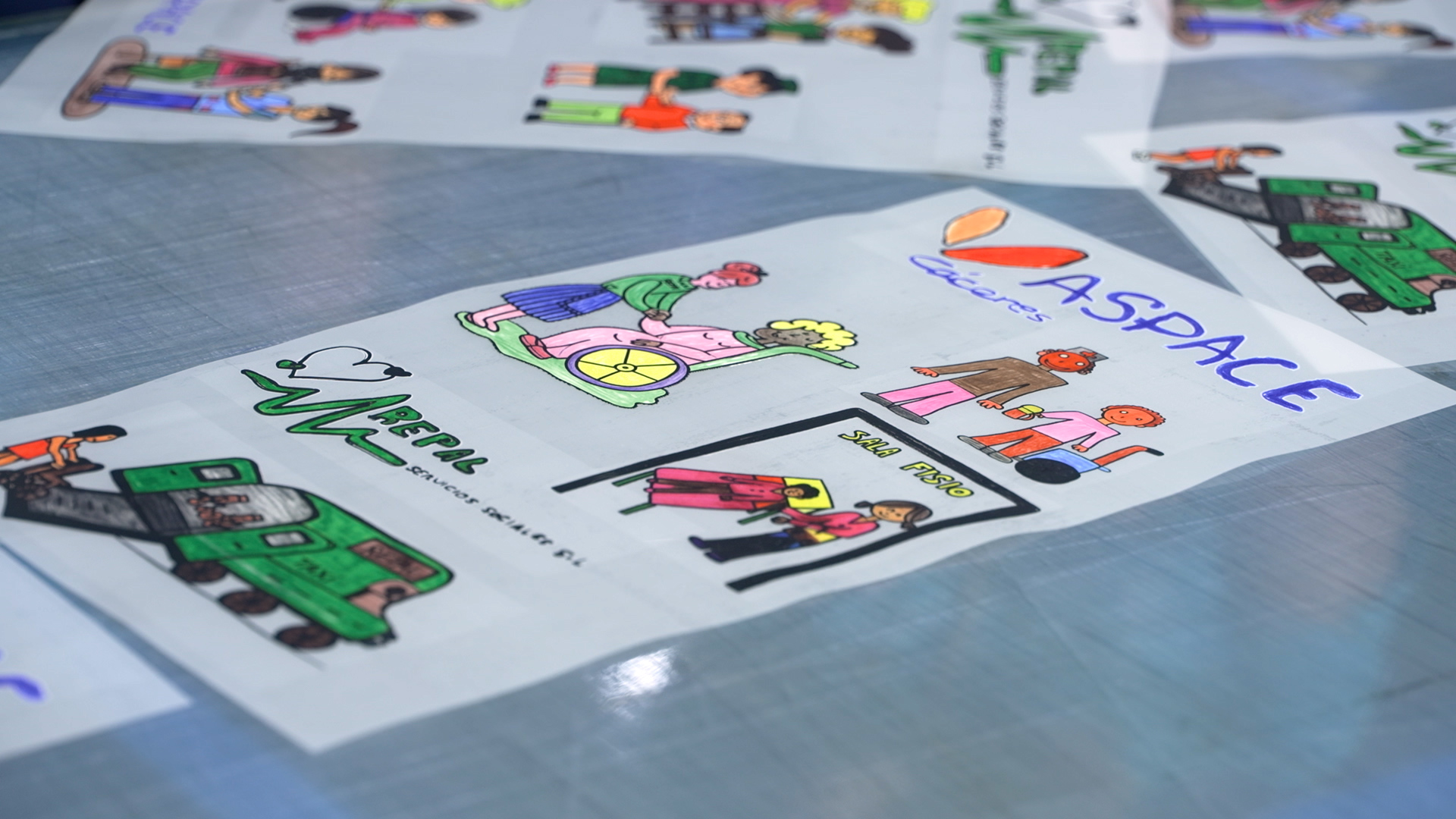 Diseños realizados por personas usuarias de Aspace Cáceres para la empresa Repal