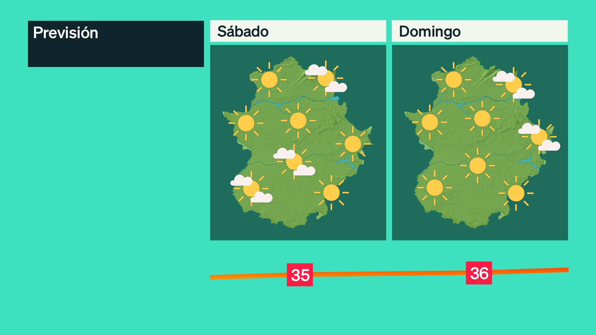 Mapa de previsión del 27 y 28 de junio