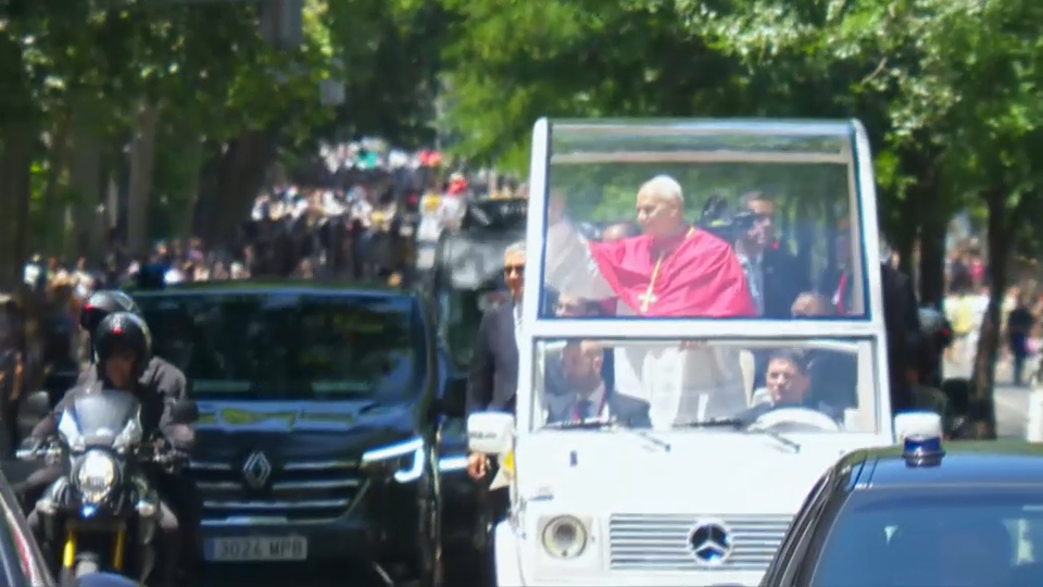 El Papa León XIV durante su visita a España