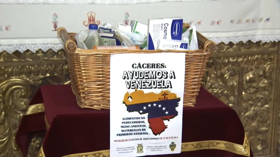 Material recogido para enviar a Venezuela