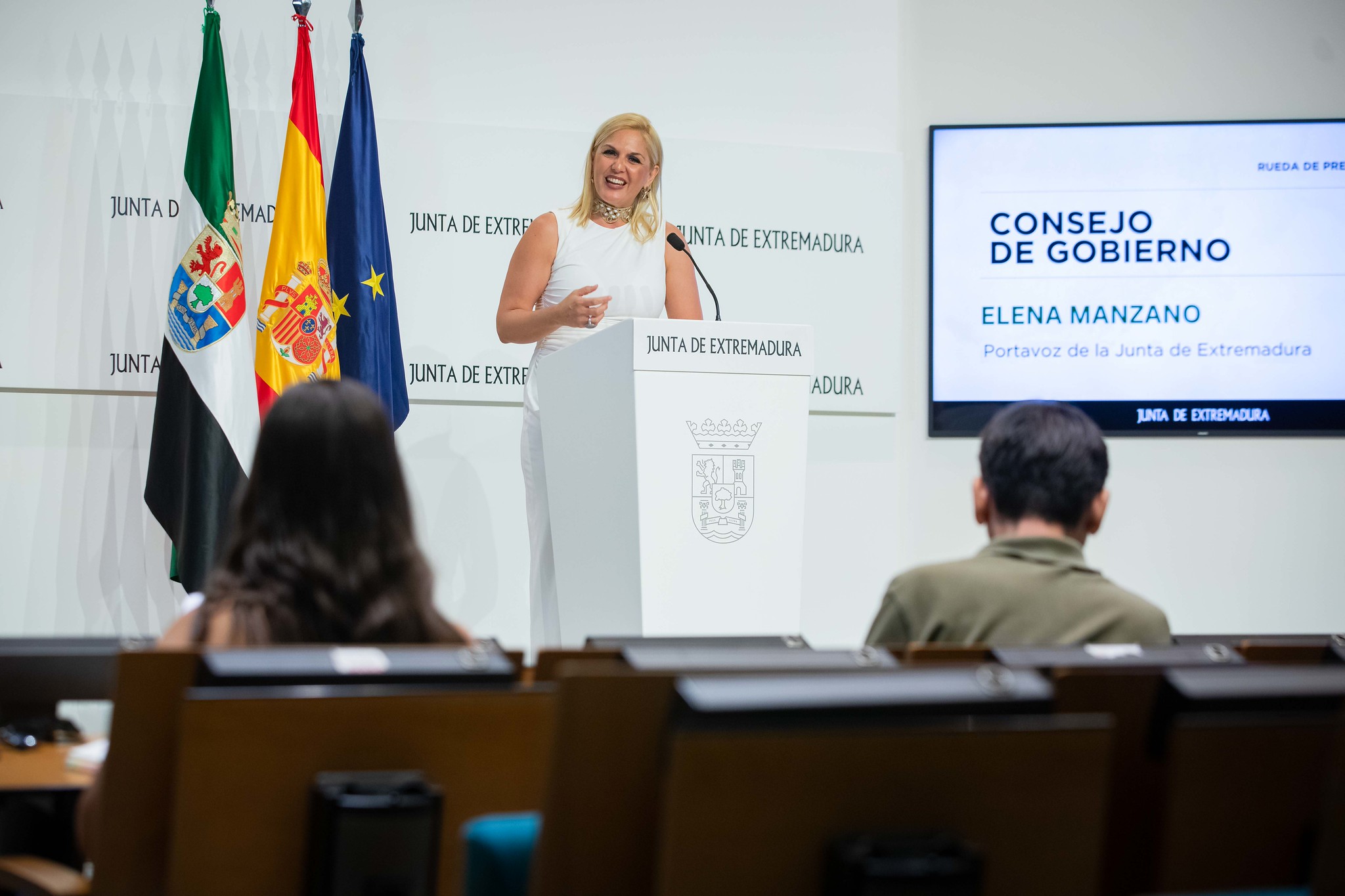 Elena Manzano, portavoz de la Junta de Extremadura