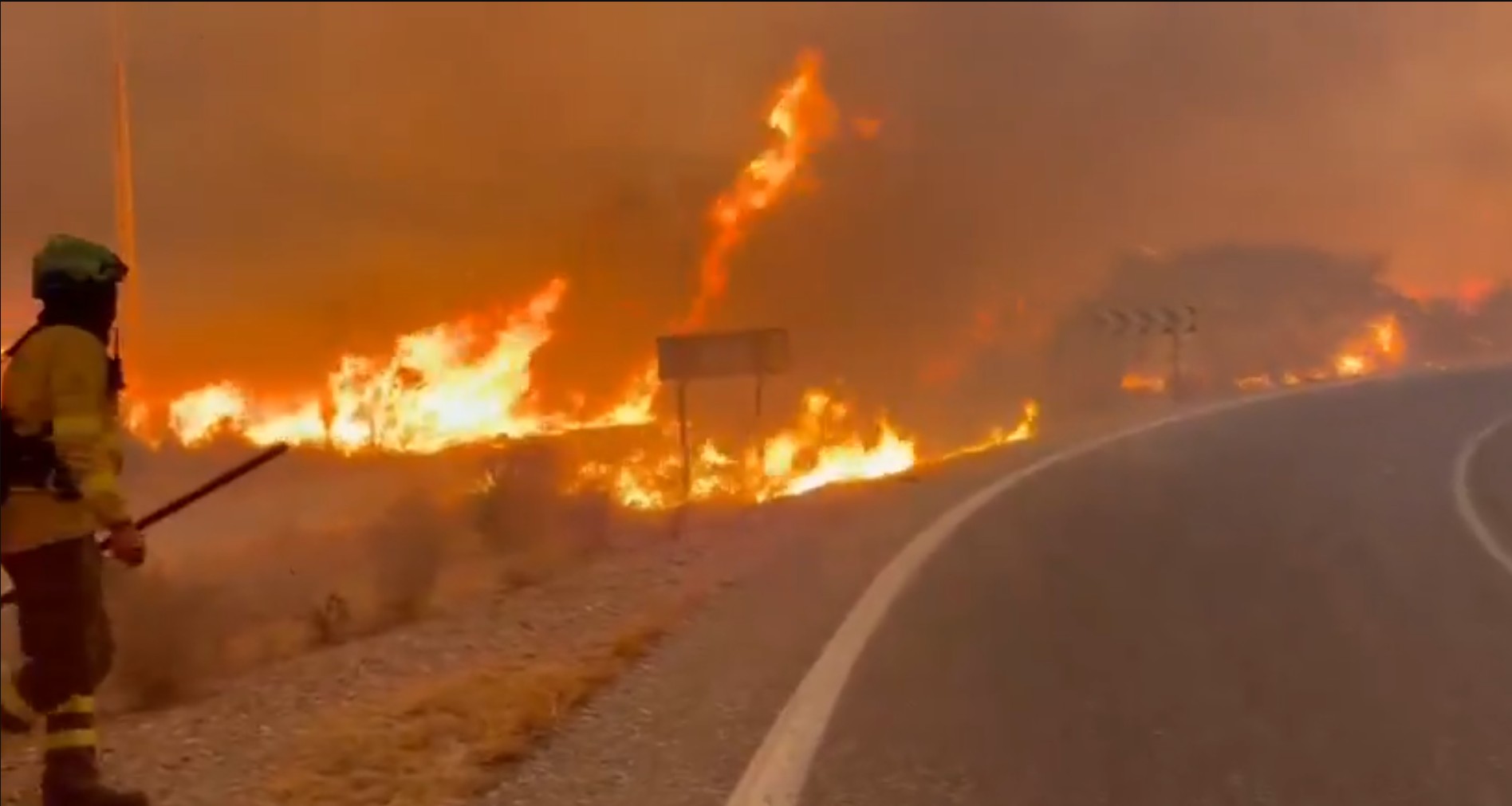 Incendio forestal en Los Gallardos, Almería