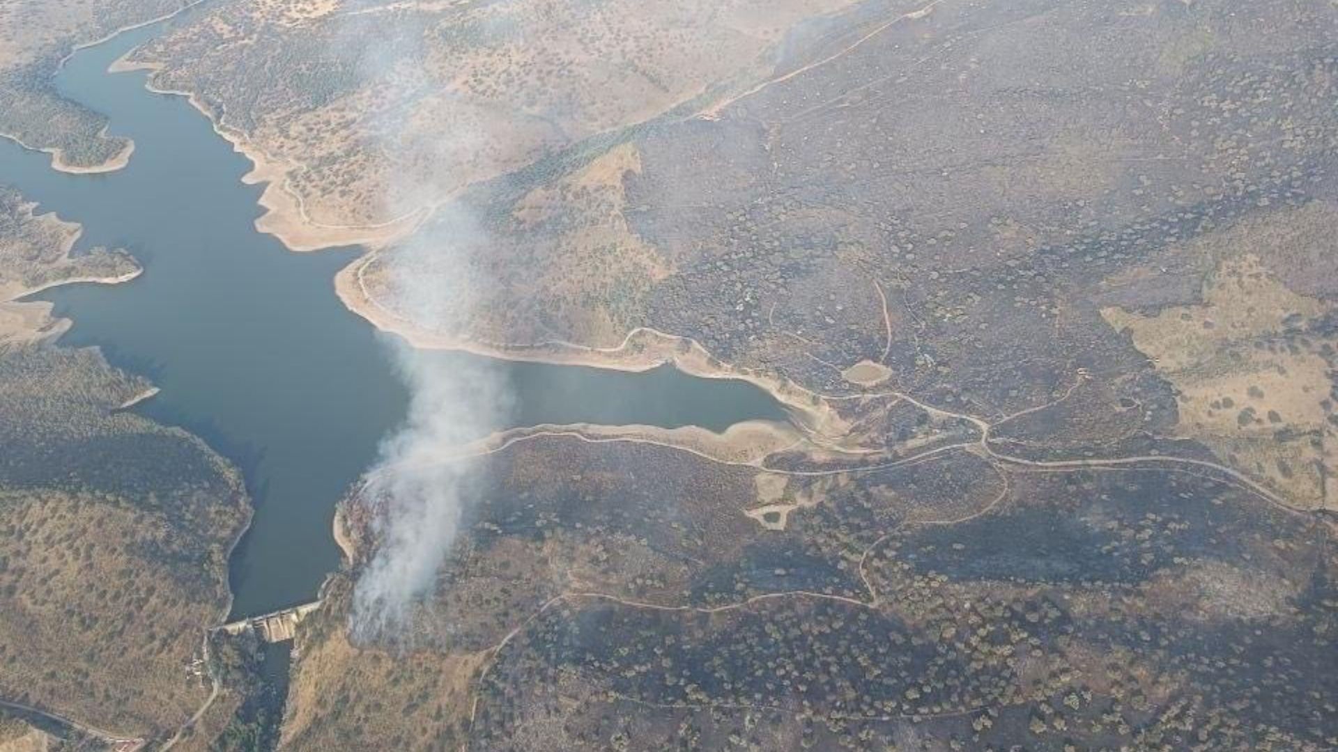 Incendio forestal en Jerez de los Caballeros