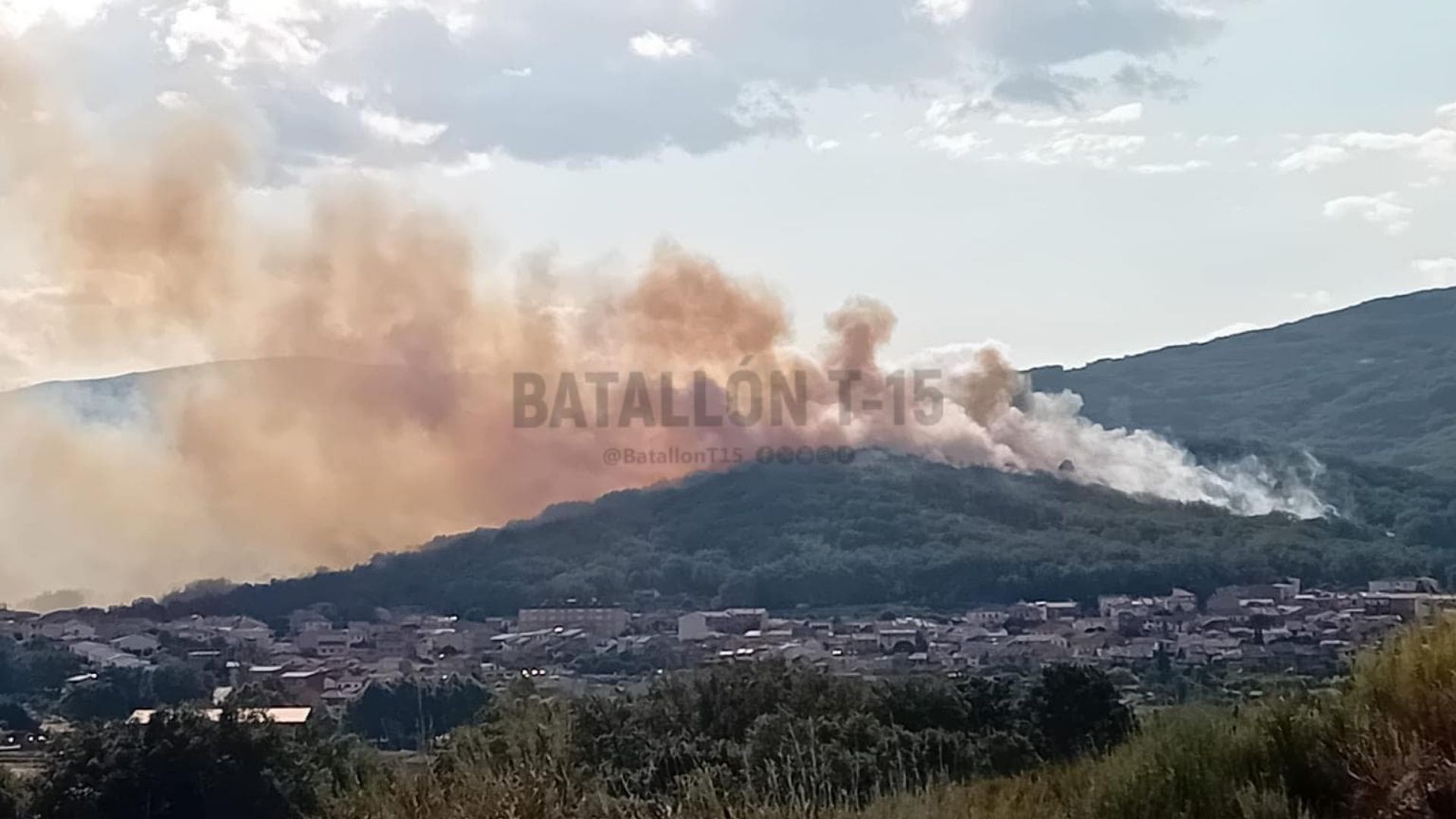 Incendio forestal en Cuacos de Yuste