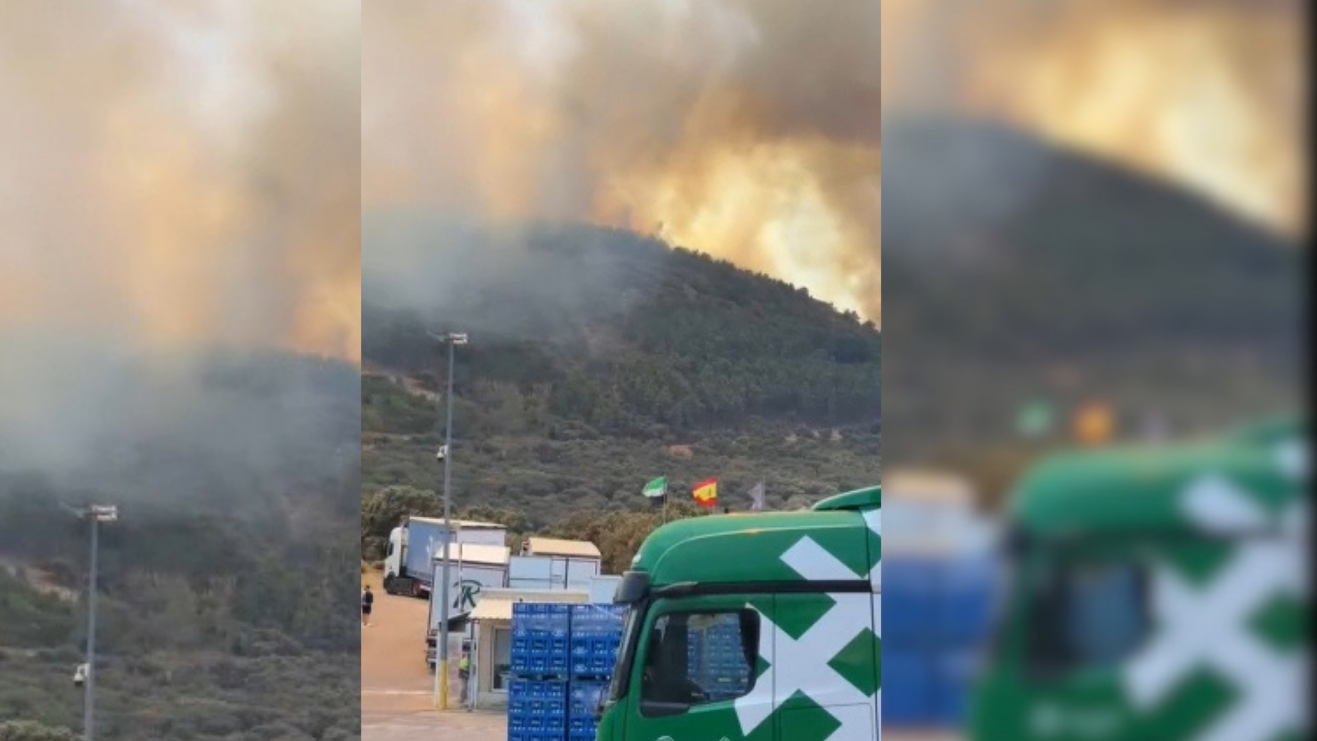 Evacúan de forma preventiva a 57 personas por el incendio de Herrera del Duque