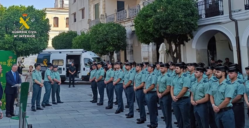 La Guardia Civil incorpora 149 alumnos en prácticas en Extremadura para este verano