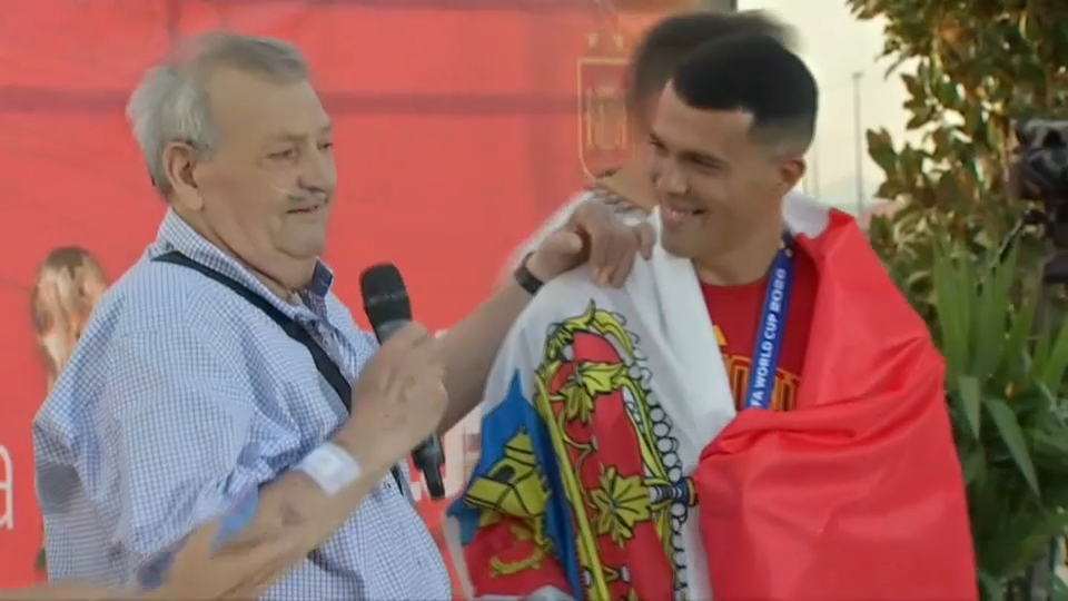 Pedro Porro junto a su abuelo