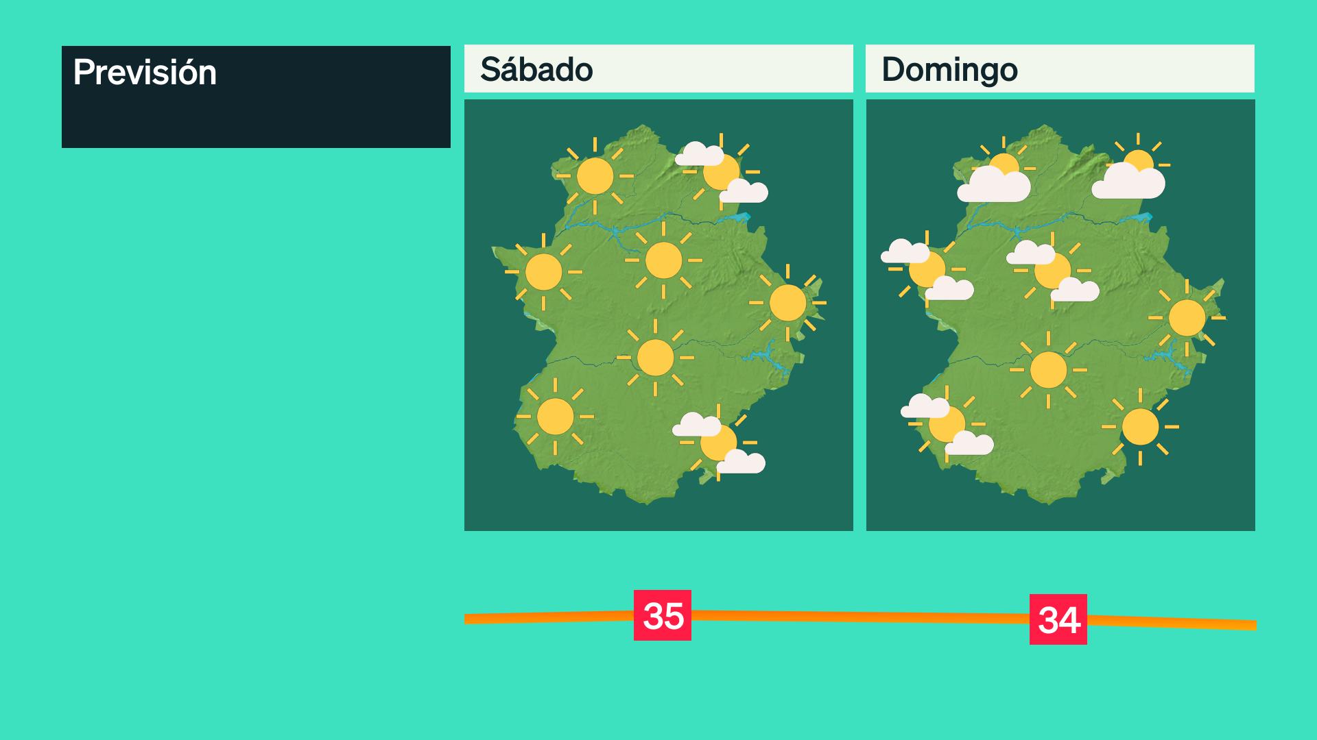 Mapa de previsión del 22 y 23 de agosto