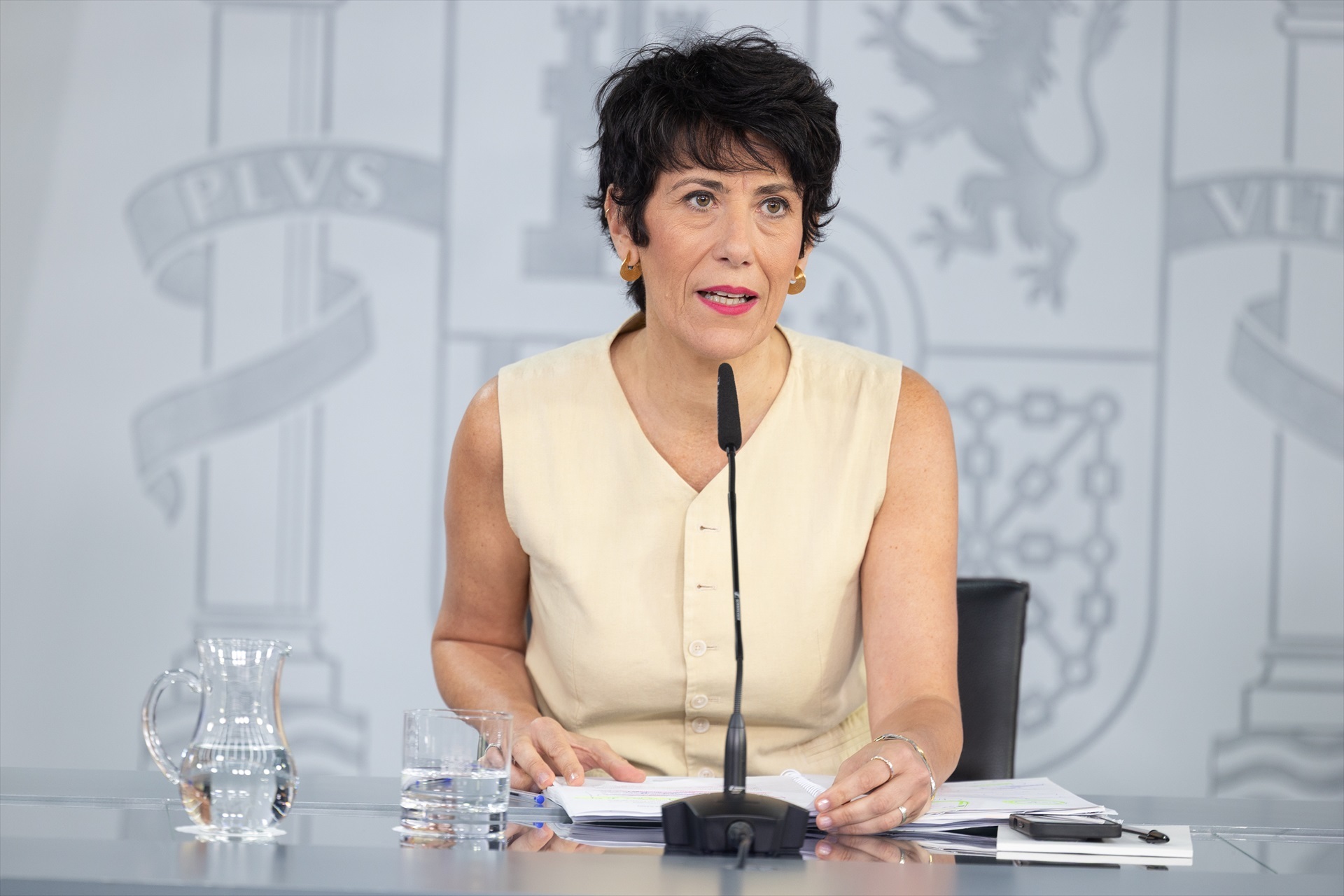 La portavoz del Gobierno y ministra de Inclusión, Seguridad Social y Migraciones, Elma Saiz,