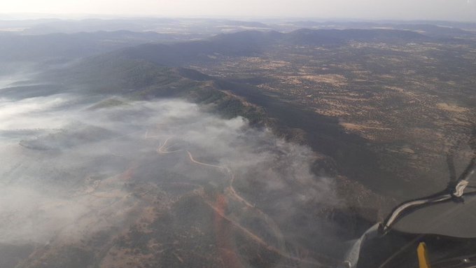 Desactivado el nivel 1 del incendio de Herrera del Duque