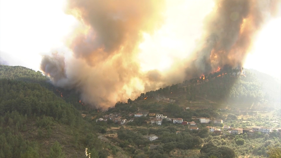 Incendio en las Hurdes.