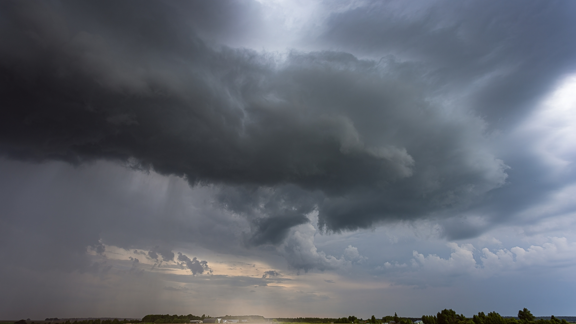 Cielo nublado para tormentas