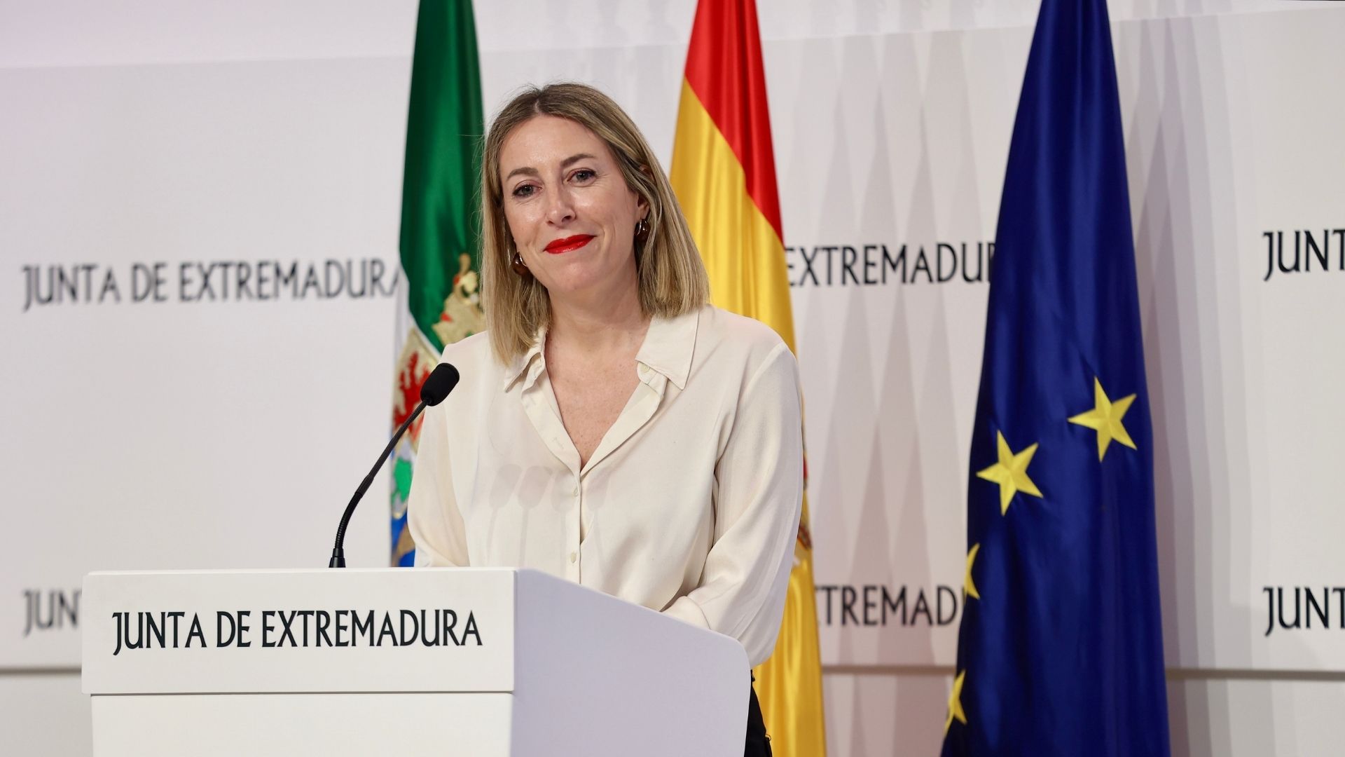 María Guardiola, presidenta de la Junta de Extremadura