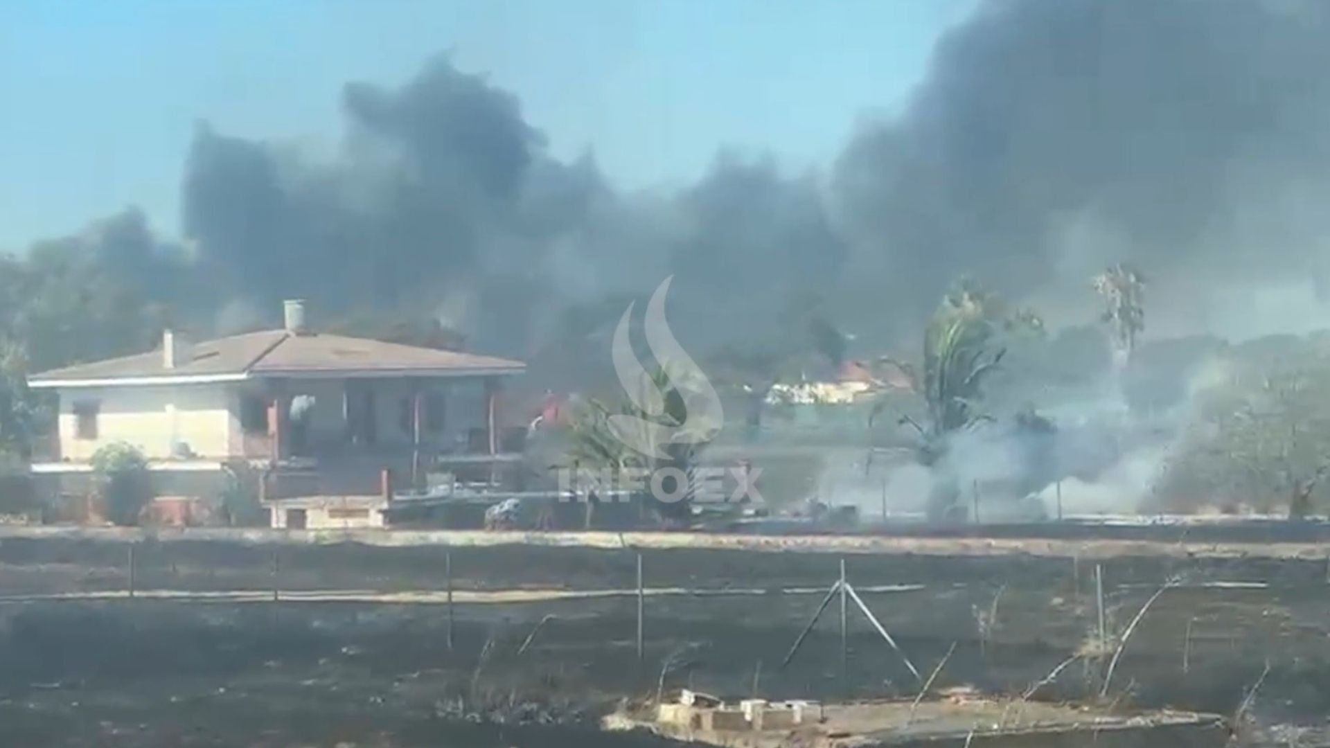 Incendio en Valverde de Mérida