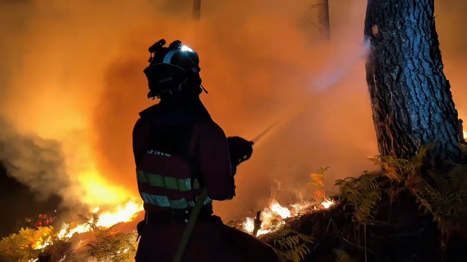 Incendio de Las Hurdes en una imagen de archivo