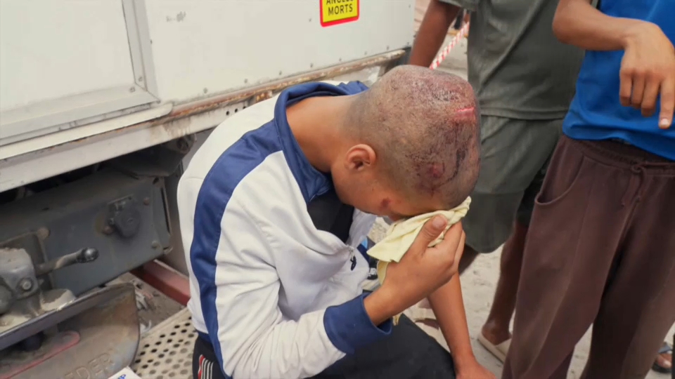 Migrante con heridas en la cabeza, en Ceuta