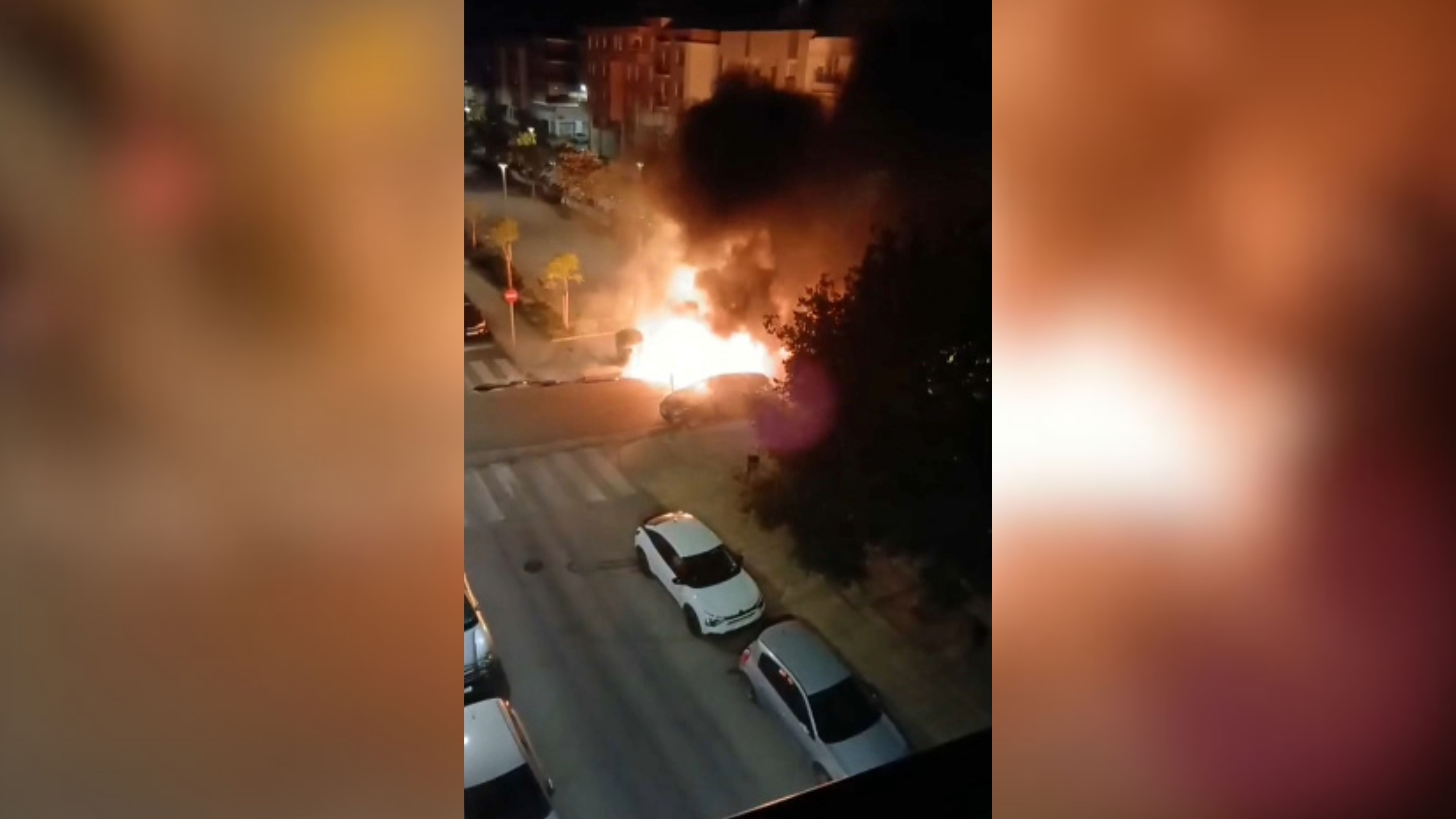 Incendio en un contenedor en Badajoz. 
