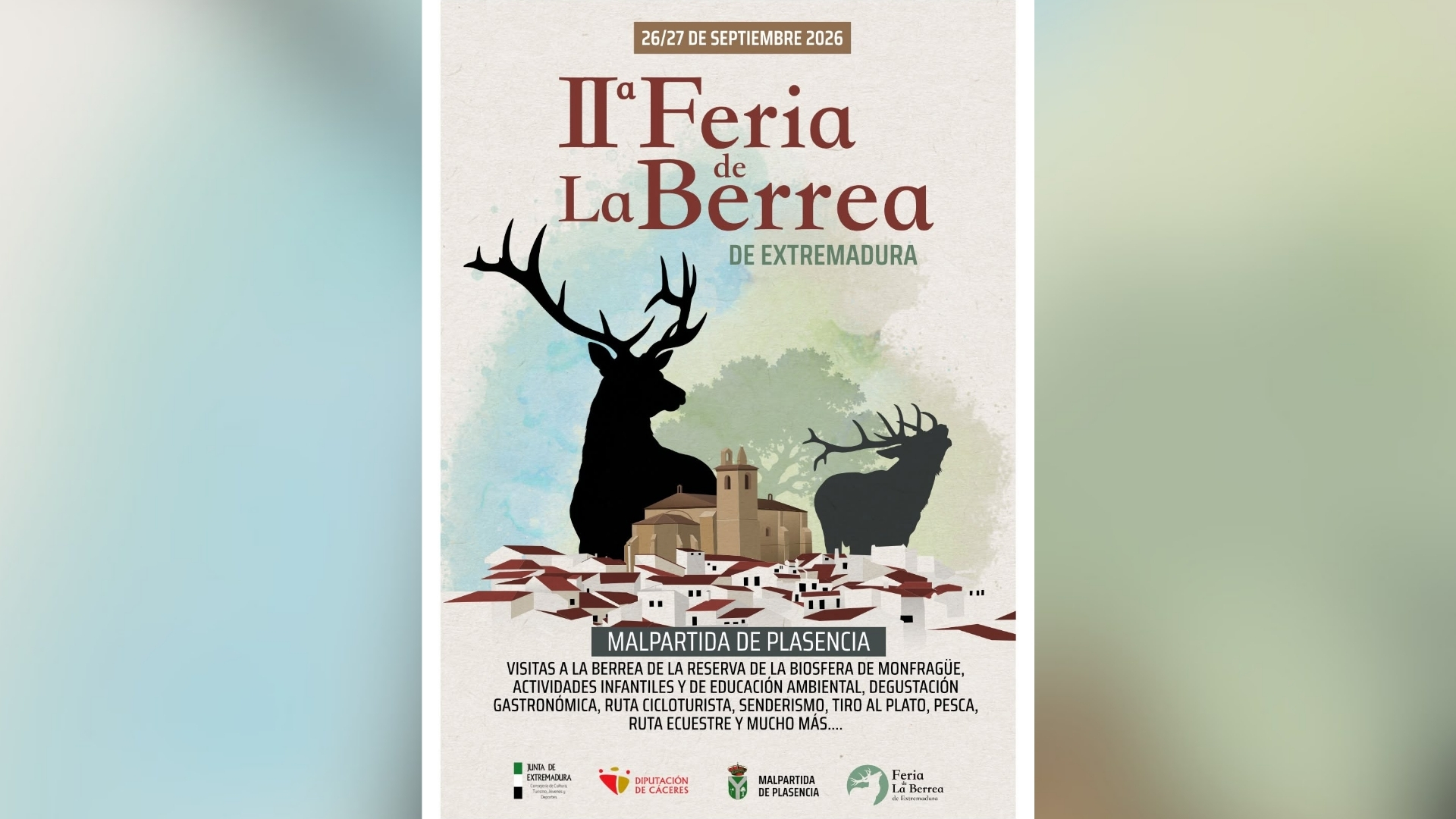 Cartel II Feria de la Berrea. Malpartida de Plasencia