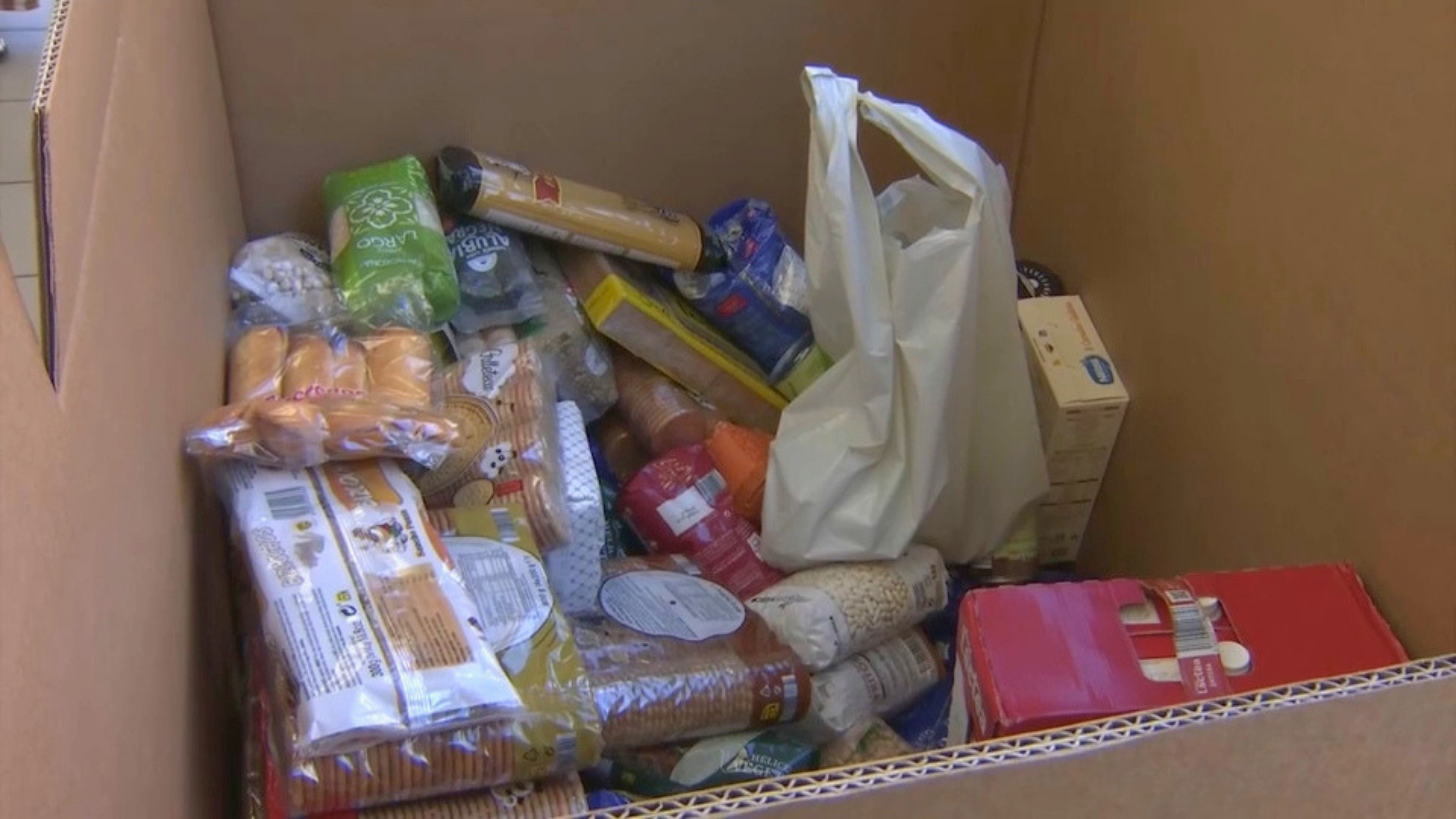 Alimentos recogidos en la Operación Kilo del Banco de Alimentos de Badajoz. Imagen de archivo. 