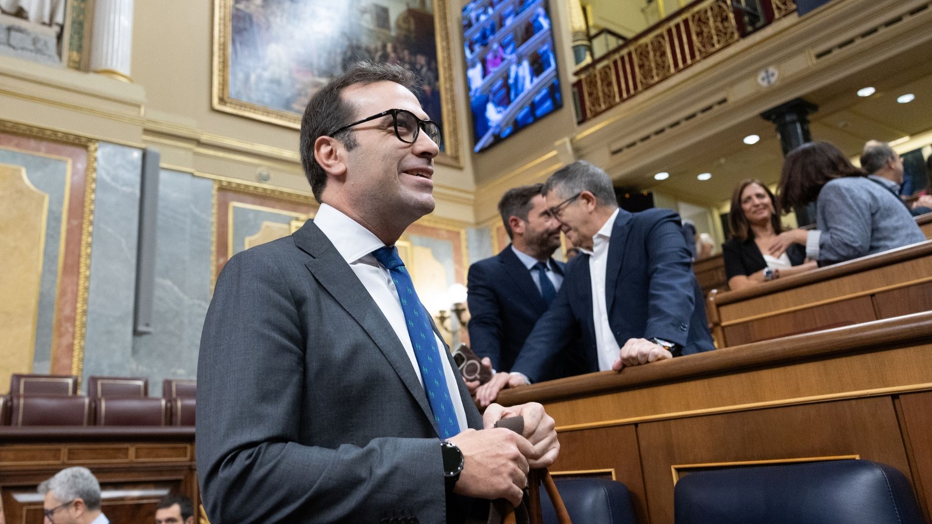 El vicepresidente del Gobierno y ministro de Economía, Carlos Cuerpo, durante una sesión de control al Gobierno, en el Congreso de los Diputados