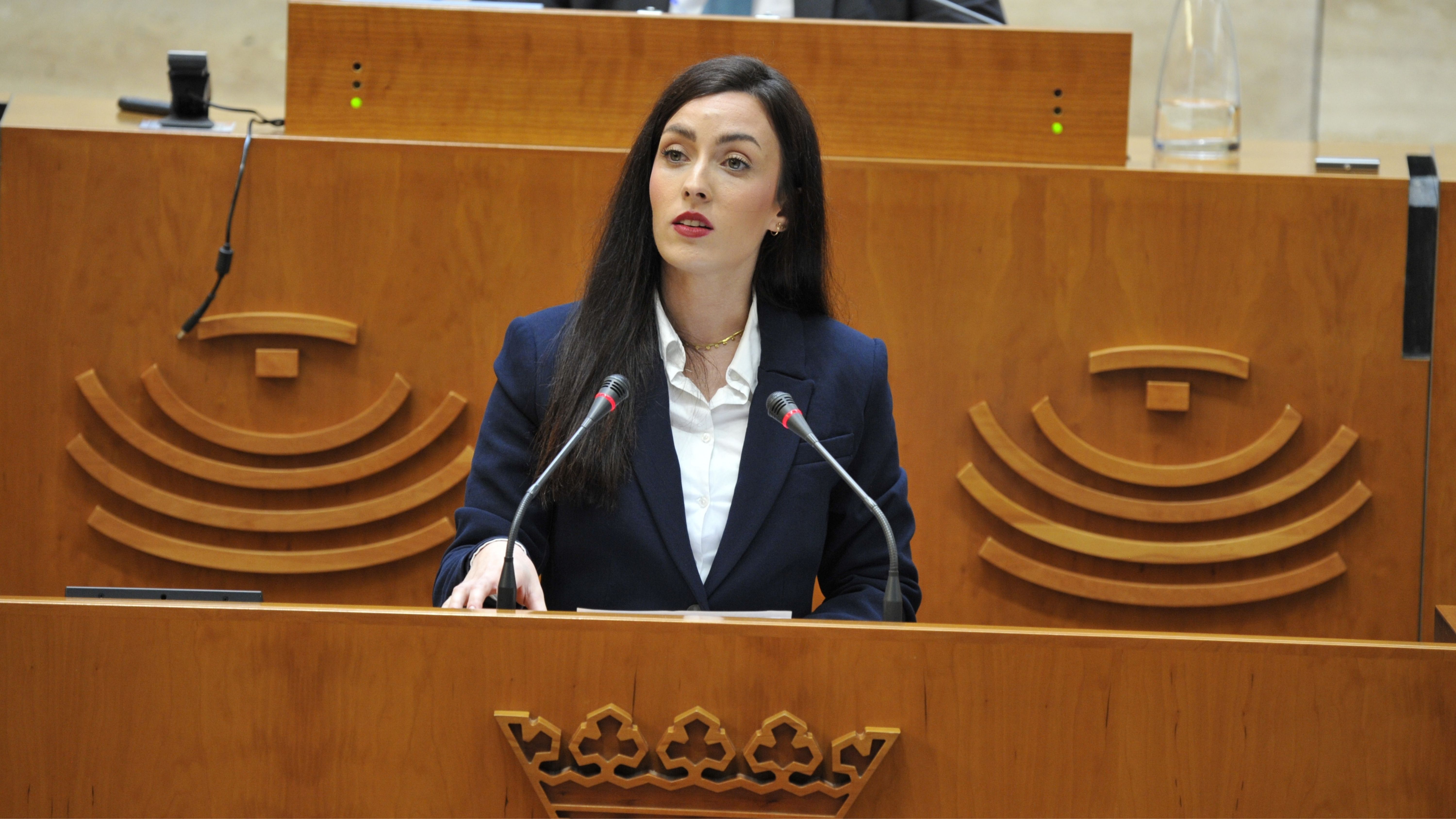 Inés Checa, portavoz de VOX en la Asamblea de Extremadura.