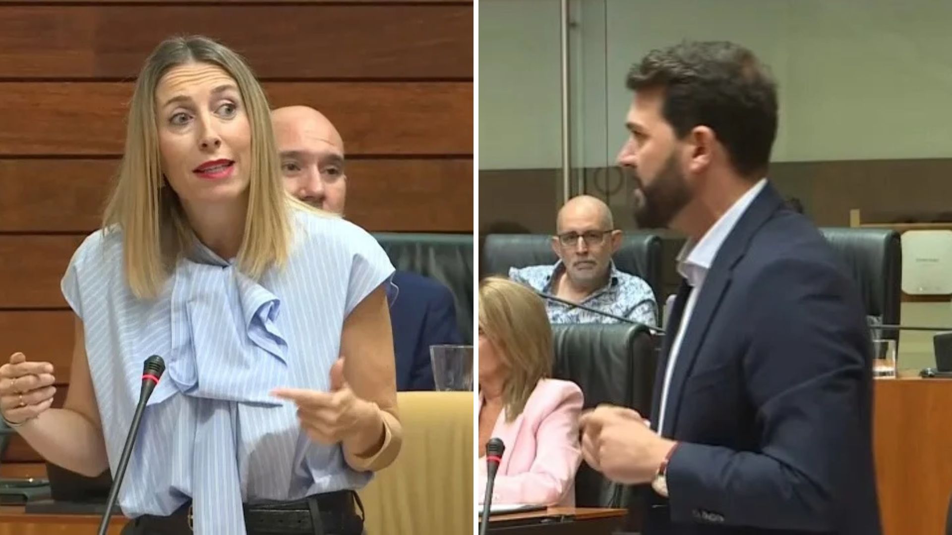 María Guardiola, presidenta de la Junta de Extremadura, y Álvaro Sánchez Cotrina, secretario general del PSOE de Extremadura
