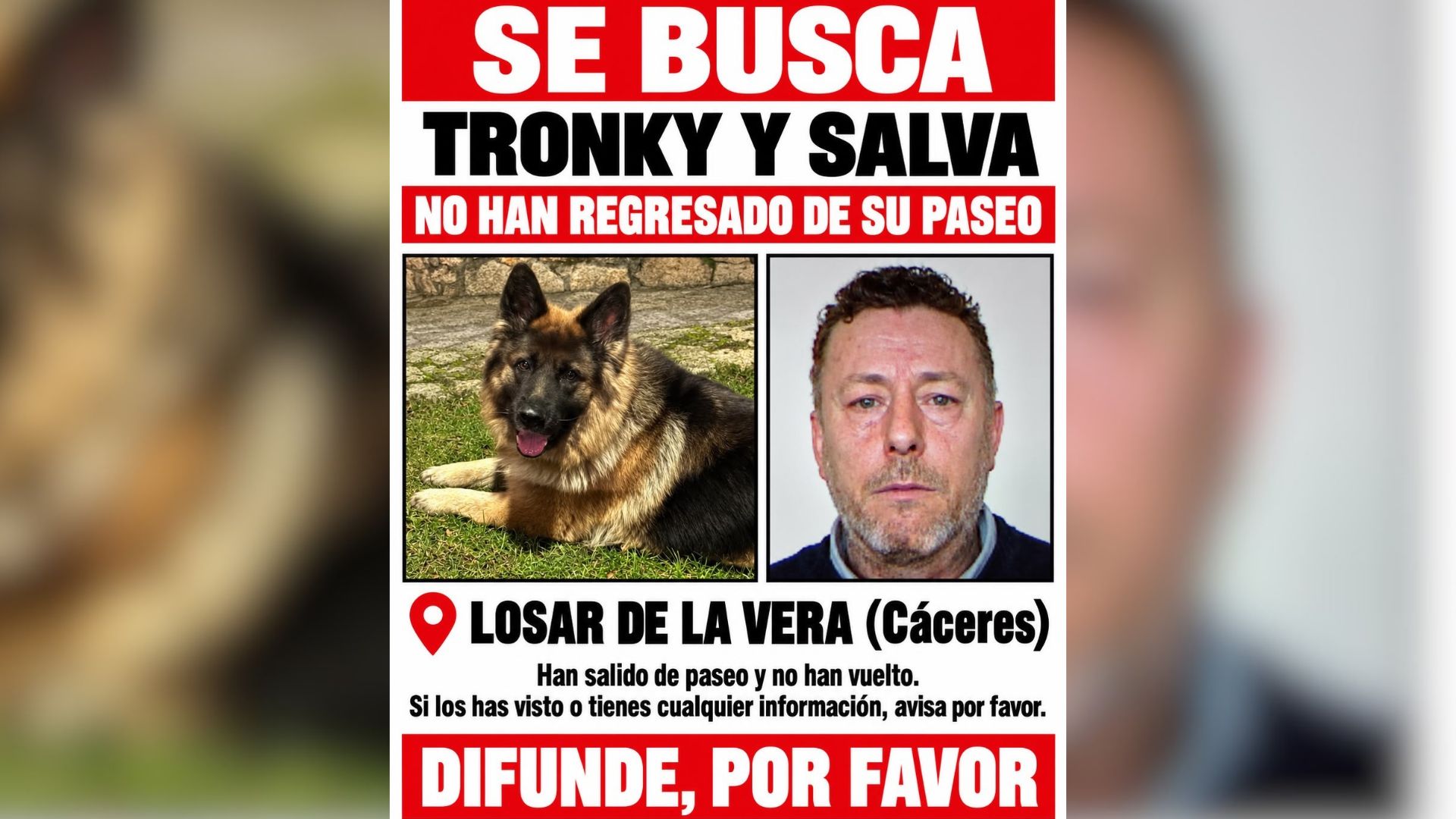 La Guardia Civil busca en Losar de la Vera a un hombre de 68 años 