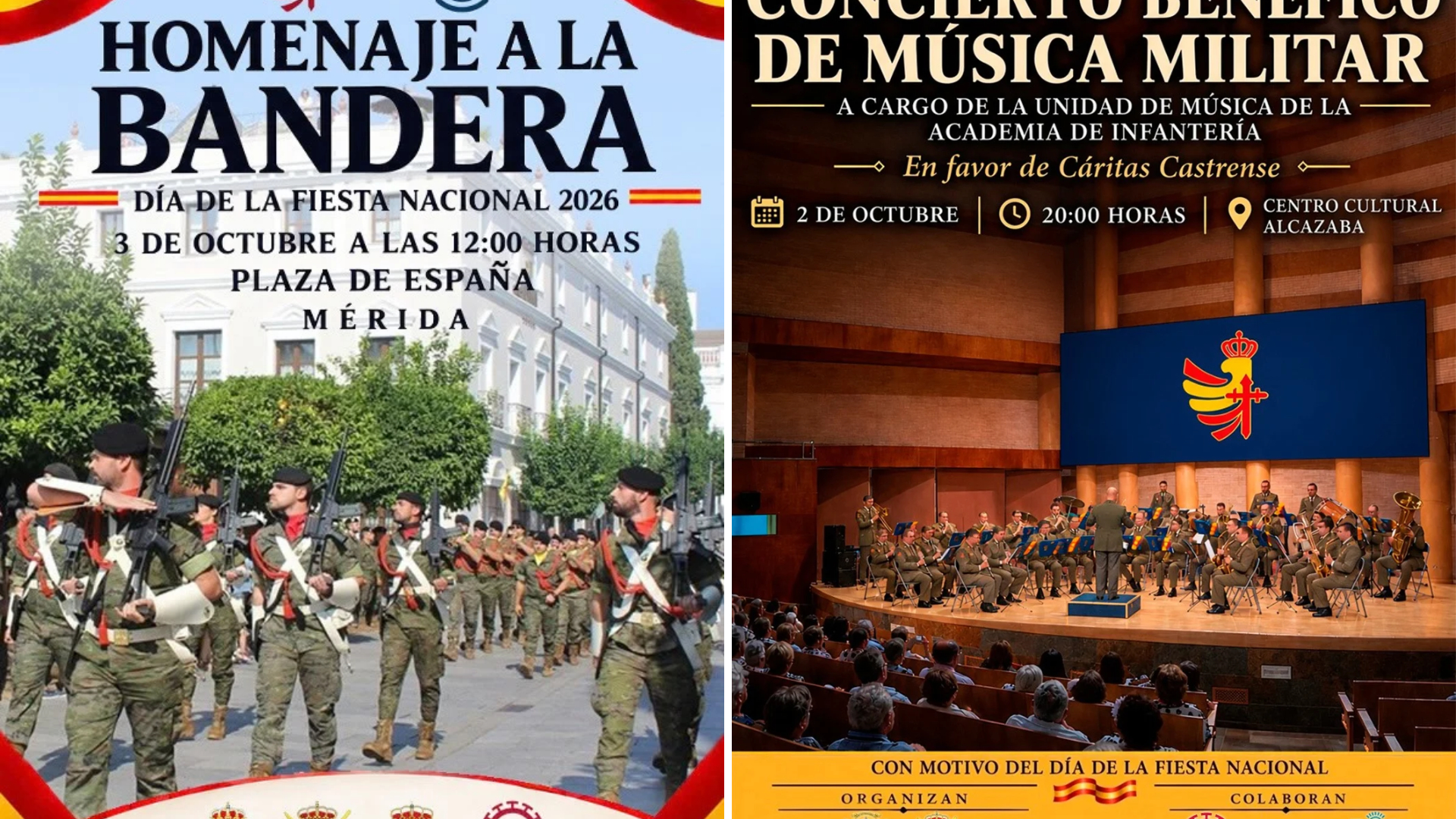 Mérida celebra la Fiesta Nacional con música y un desfile aéreo