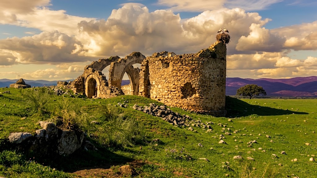 Siglos de superposición histórica en un solo lugar: de residencia romana a templo medieval en plena dehesa extremeña