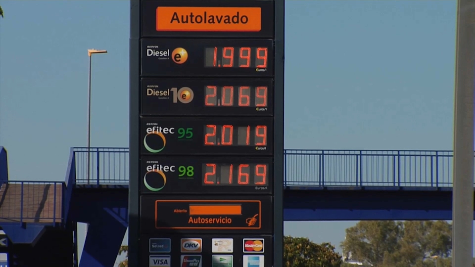 Precios en una gasolinera a 25 de septiembre de 2026