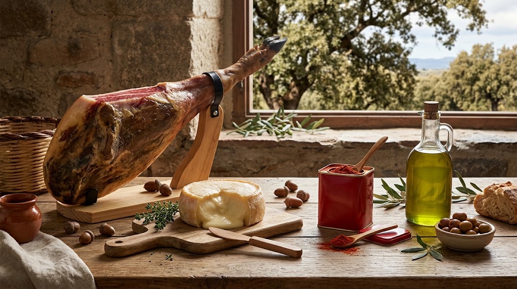 La región cuenta con 17 figuras de calidad reconocidas por la Unión Europea: 12 Denominaciones de Origen Protegida (DOP) y 5 Indicaciones Geográficas Protegidas (IGP) que amparan desde aceites, quesos y carnes hasta frutas, miel, pimentón y vinos.