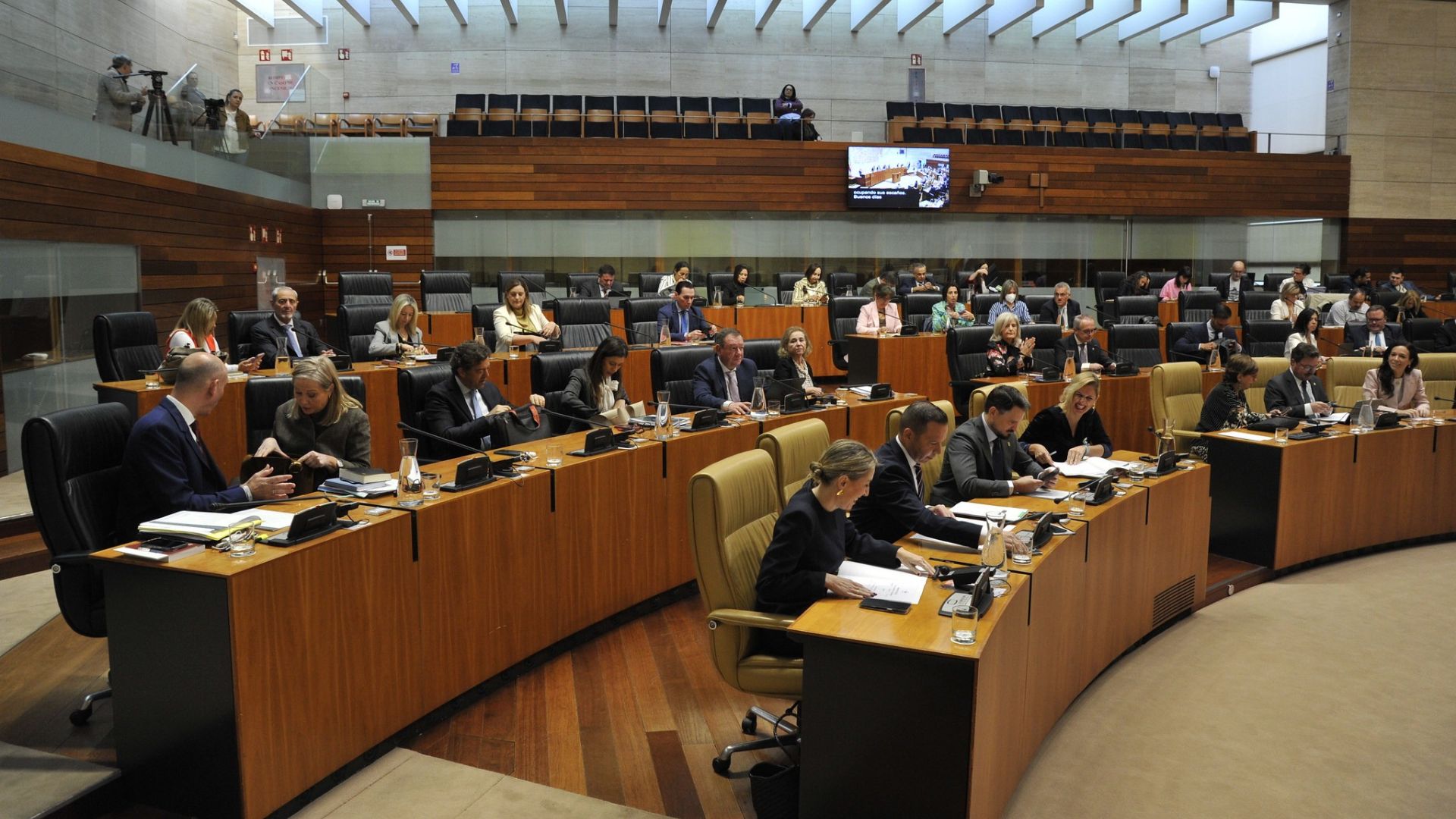 Interior de la Asamblea durante el pleno en el que se debatieron las enmiendas a la totalidad a los presupuestos