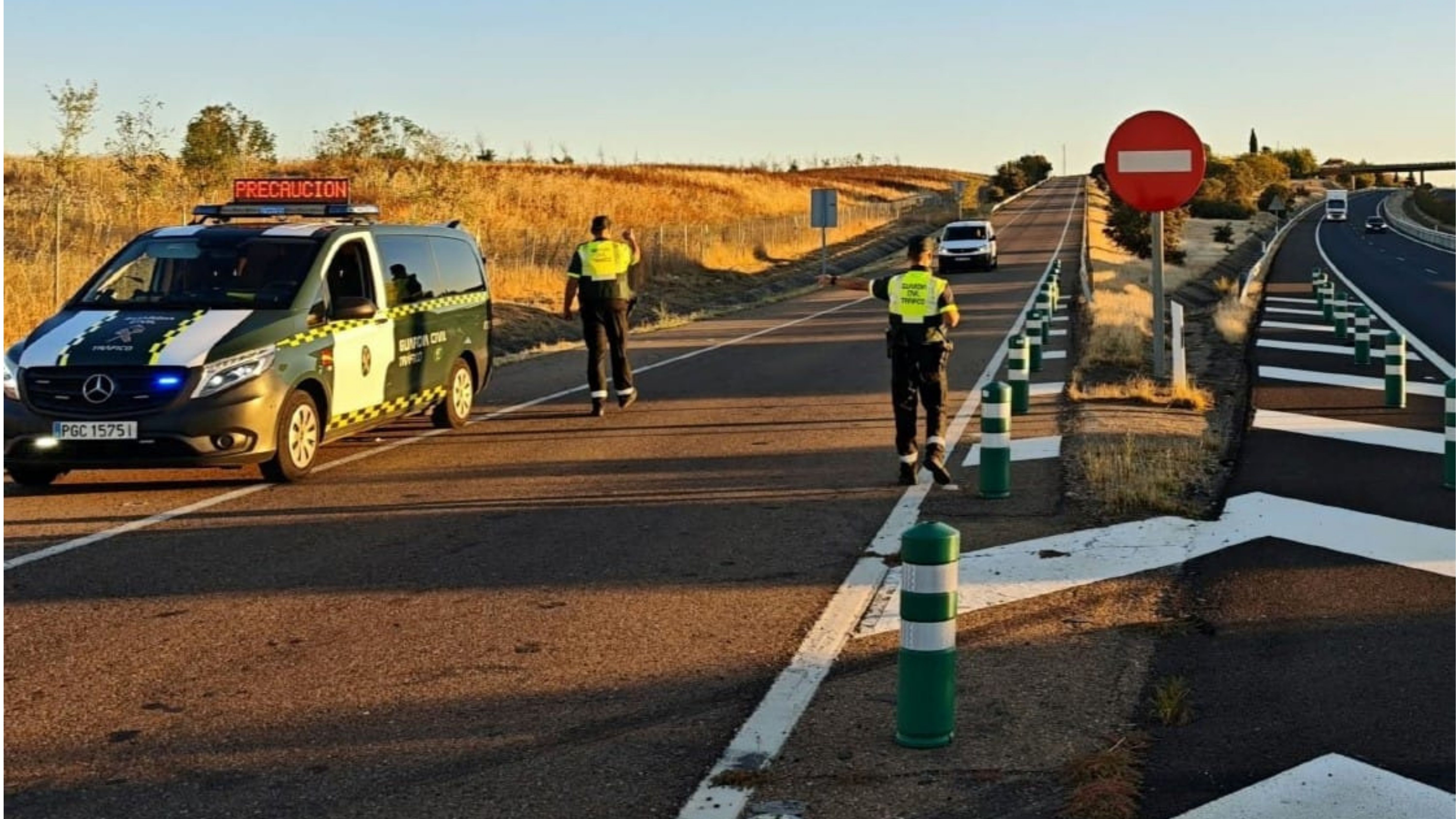 Control de tráfico de la Guardia Civil.