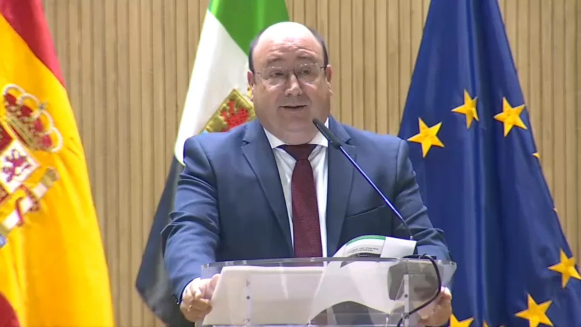 El consejero de Agricultura, Ganadería y Medio Natural de la Junta de Extremadura, Juan José García