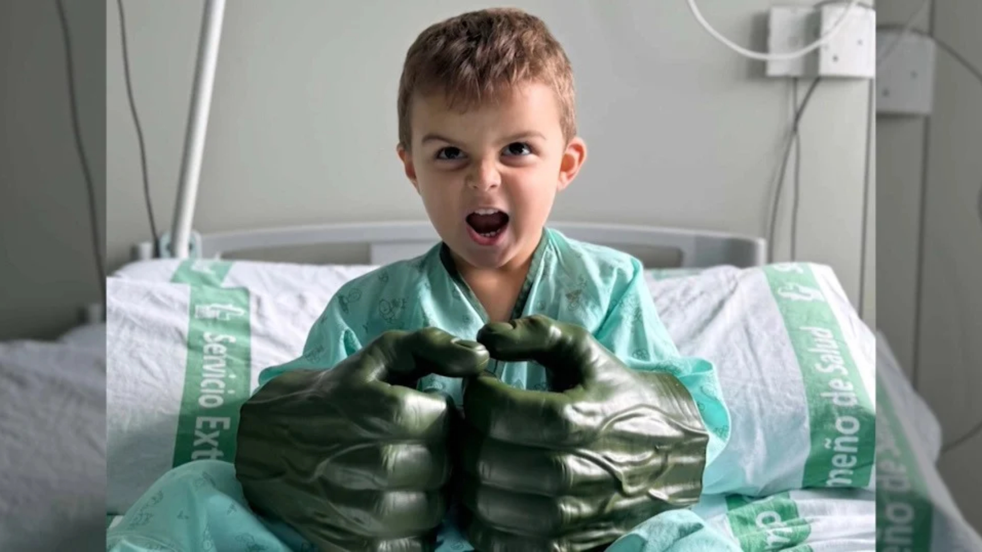 Diego en una imagen anterior al trasplante de médula ósea
