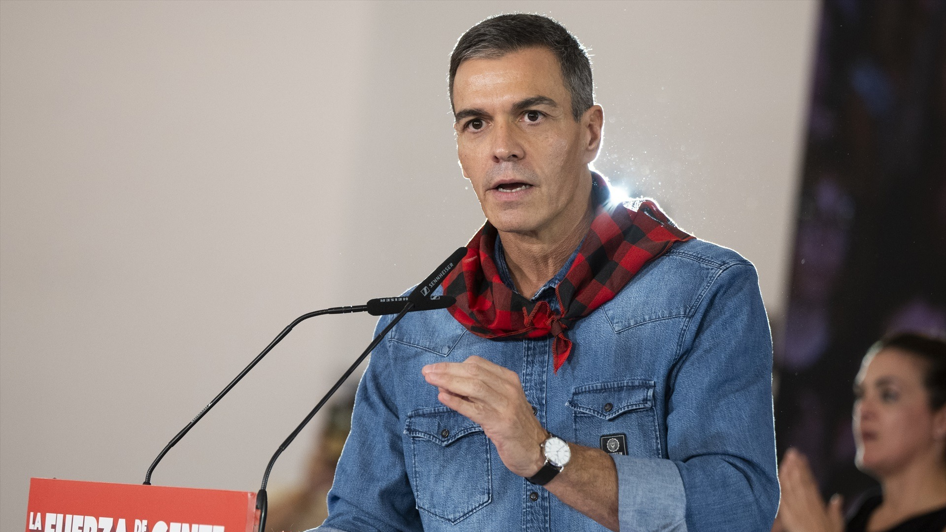 El secretario general del PSOE y presidente del Gobierno, Pedro Sánchez, interviene durante un acto de los socialistas aragoneses, en el Hotel Iberus, a 14 de octubre de 2026, en Zaragoza, Aragón