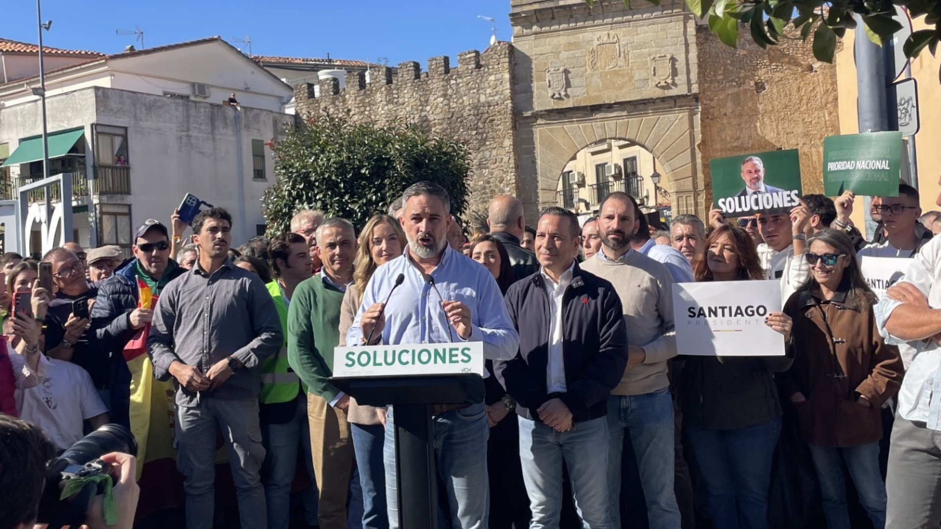 Santiago Abascal, presidente de Vox. Plasencia