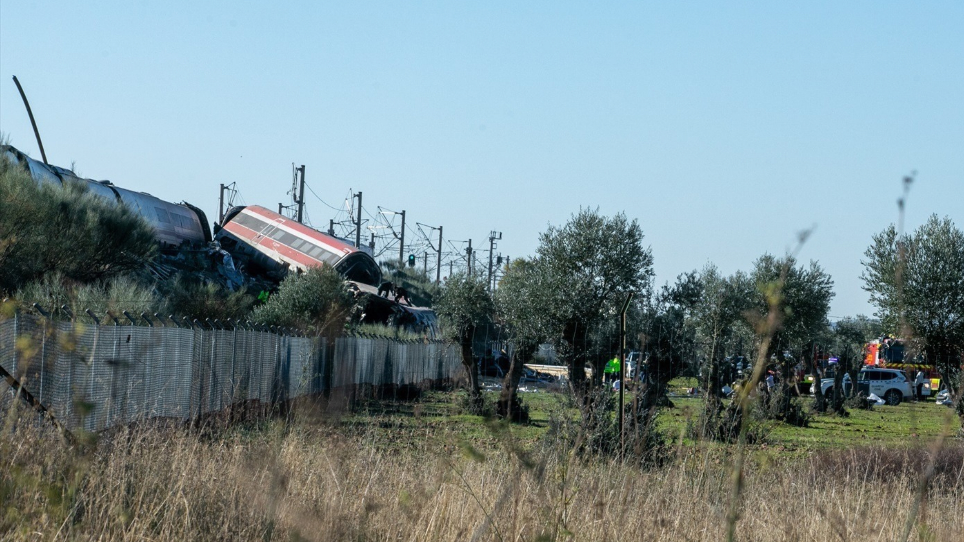 Uno de los trenes accidentados, a 28 de octubre de 2026, en Urda, Toledo, Castilla-La Mancha (España)