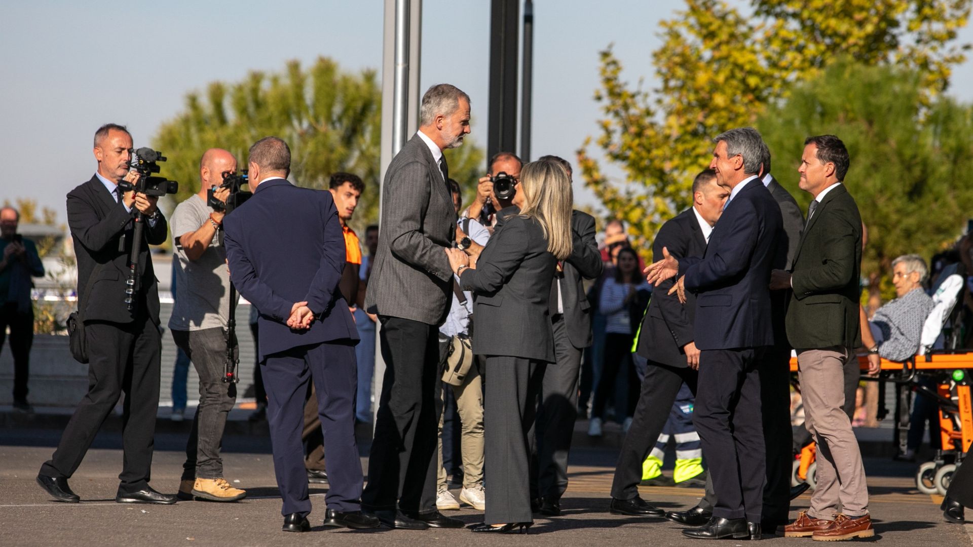 El Rey Felipe VI a su llegada al Hospital Universitario de Toledo