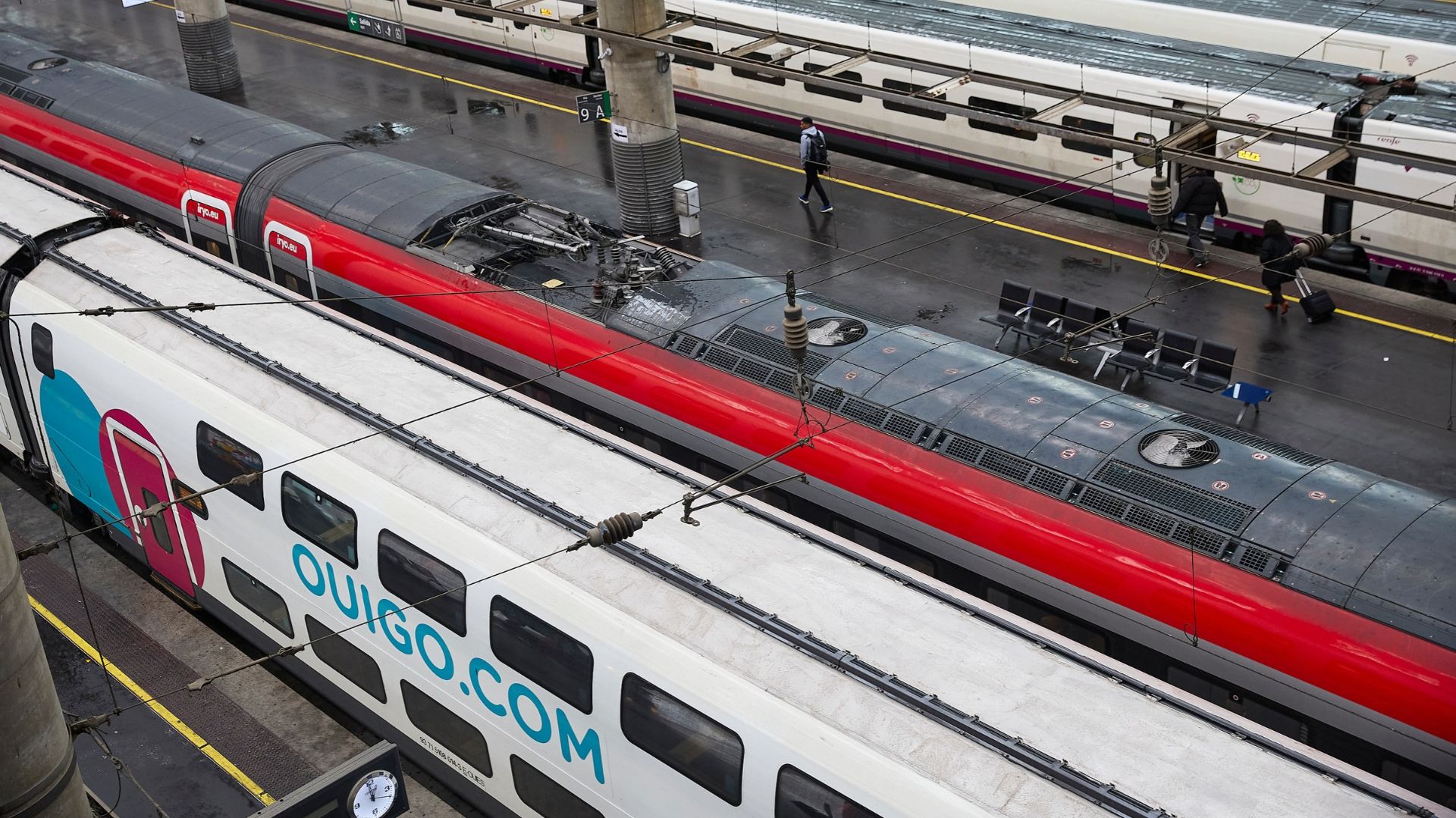 Tren de Ouigo, en la estación Madrid-Puerta de Atocha-Almudena Grandes, a 10 de febrero de 2026